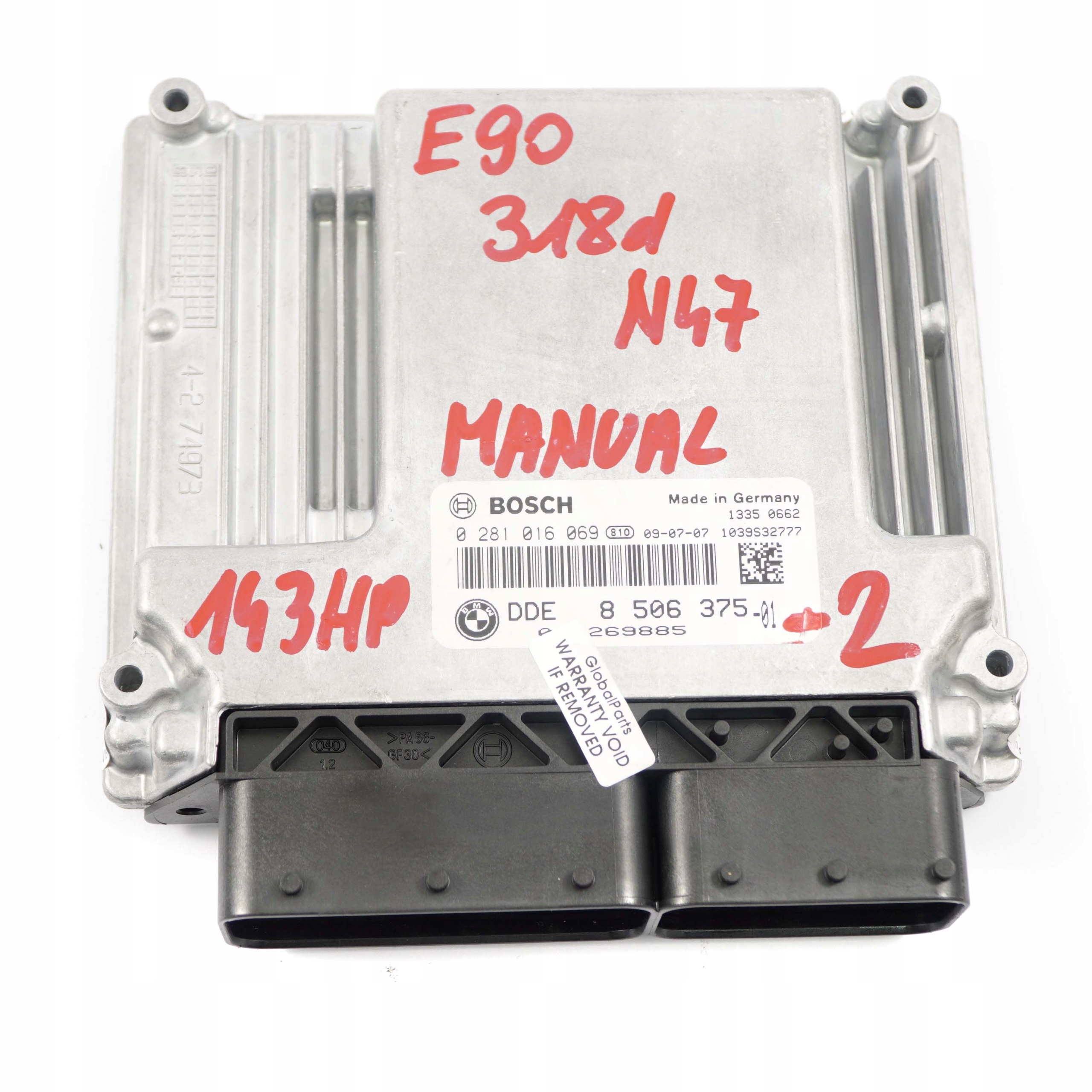 BMW E81 E87 E90 E91 LCI 118d 318d N47 Diesel ECU KIT DDE 8506375 CAS3 + 2 Keys