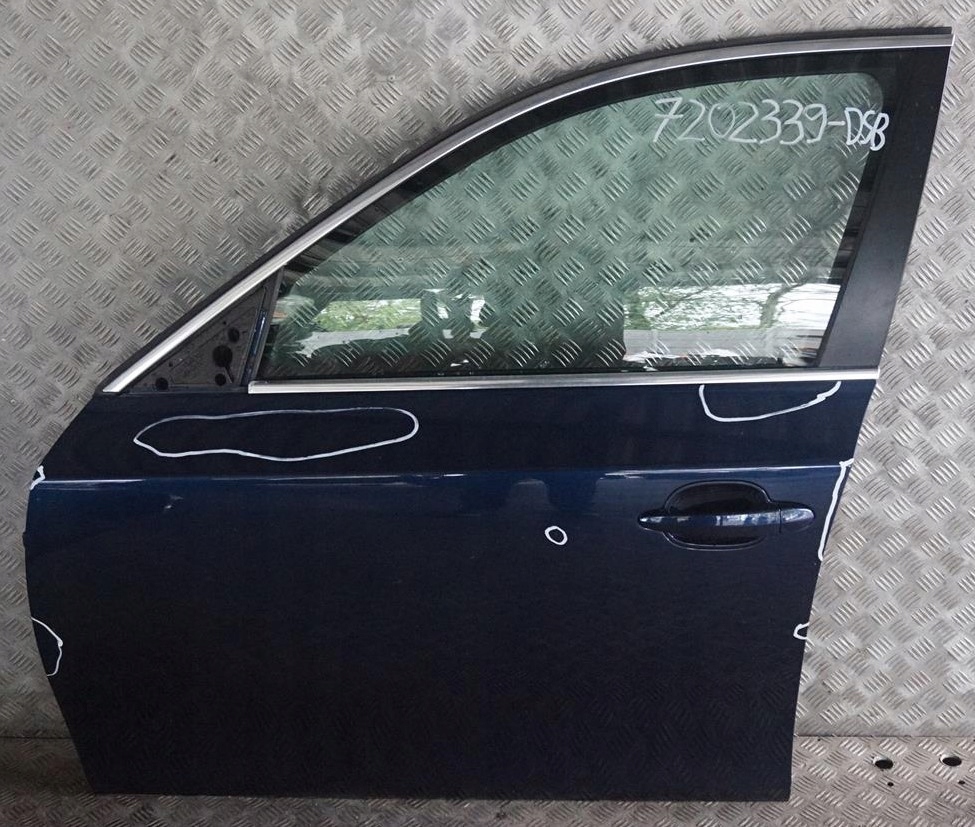 Genuine BMW 5 SERIES E60 E61 Door Front Left N/S Tiefseeblau Deep Sea Blue A76