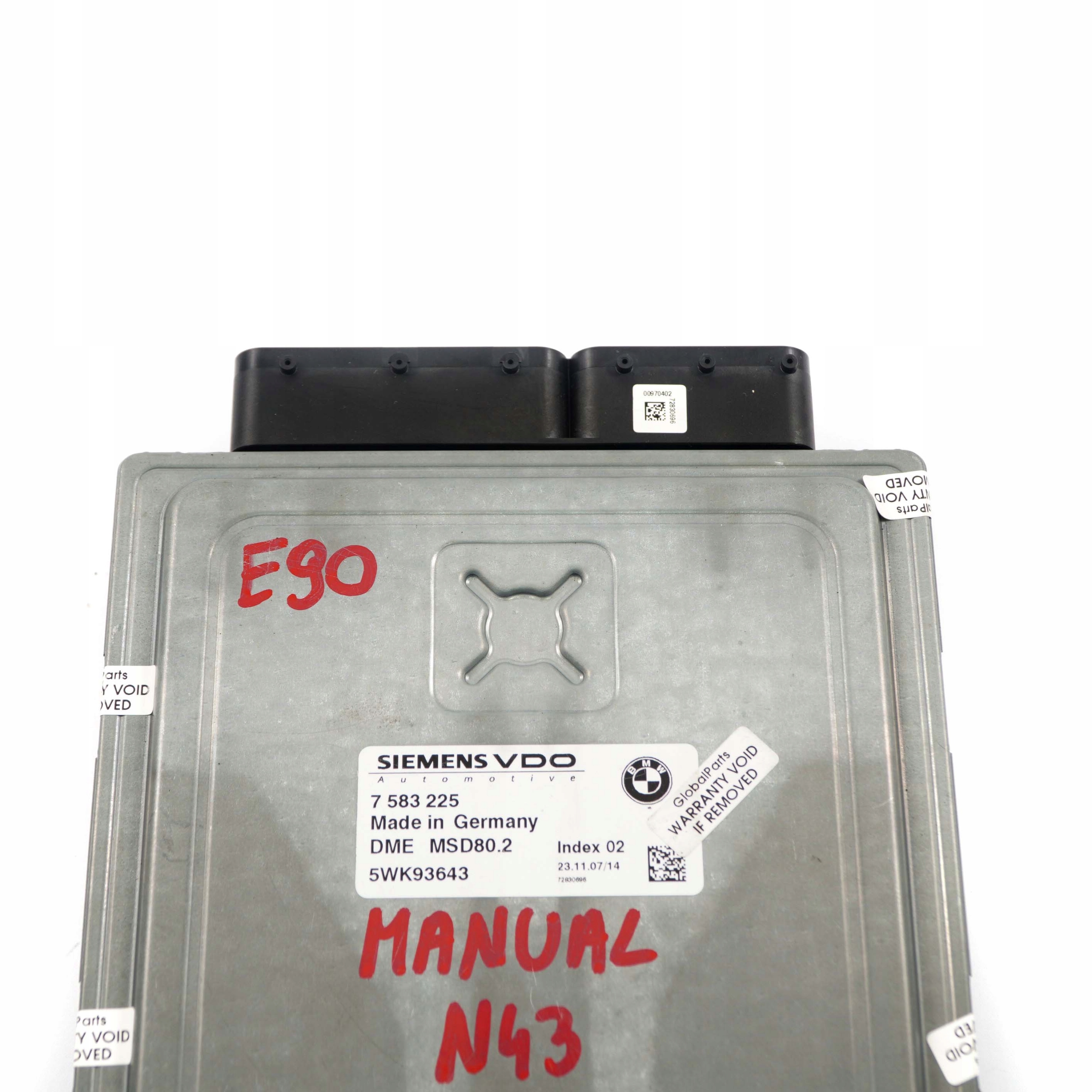 BMW 1 3 Series E87 LCI E90 Petrol N43 DME Engine Control Unit 7583225 Manual