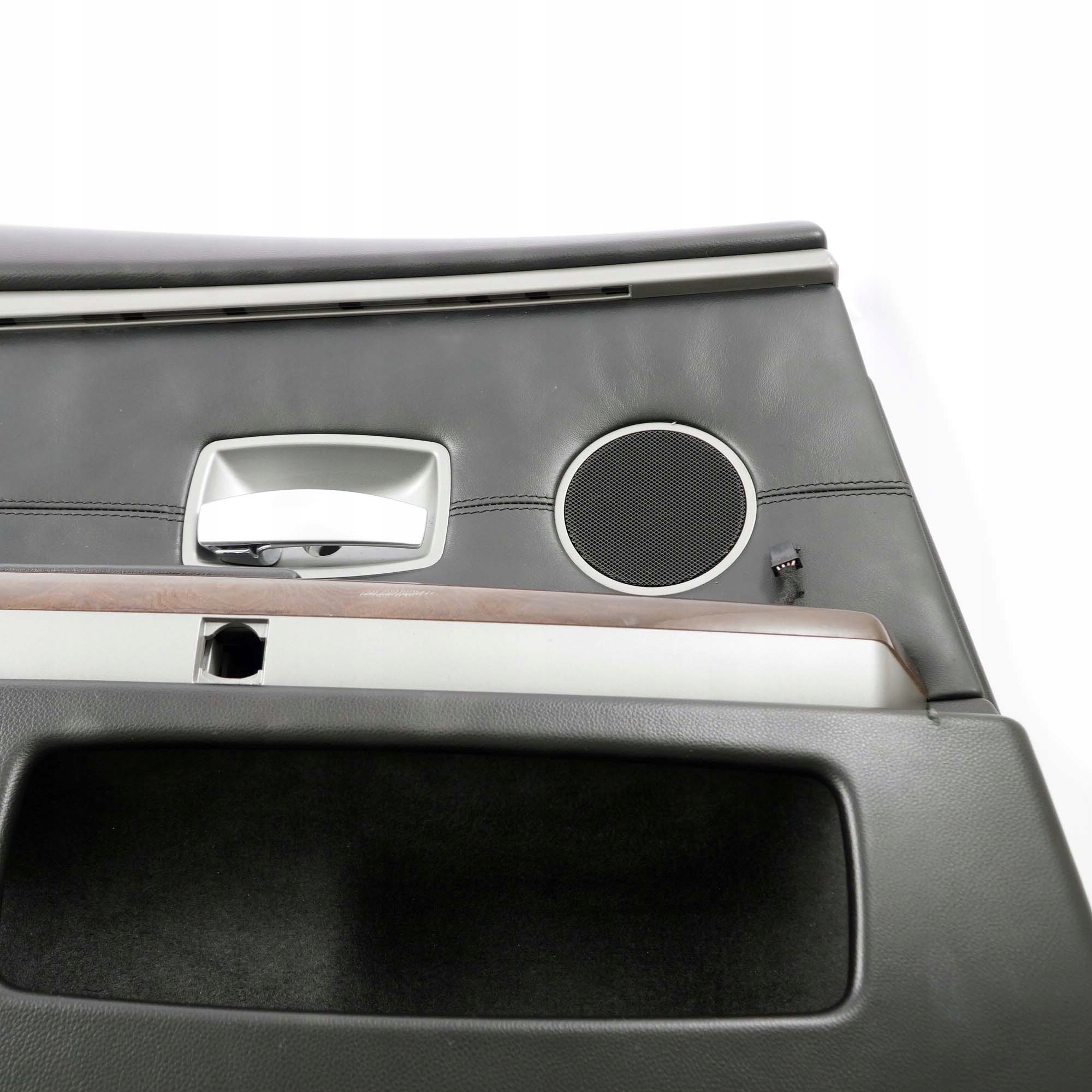 BMW 7 Series E65 Rear Left N/S Door Card Leather Pearl Black Lining Trim