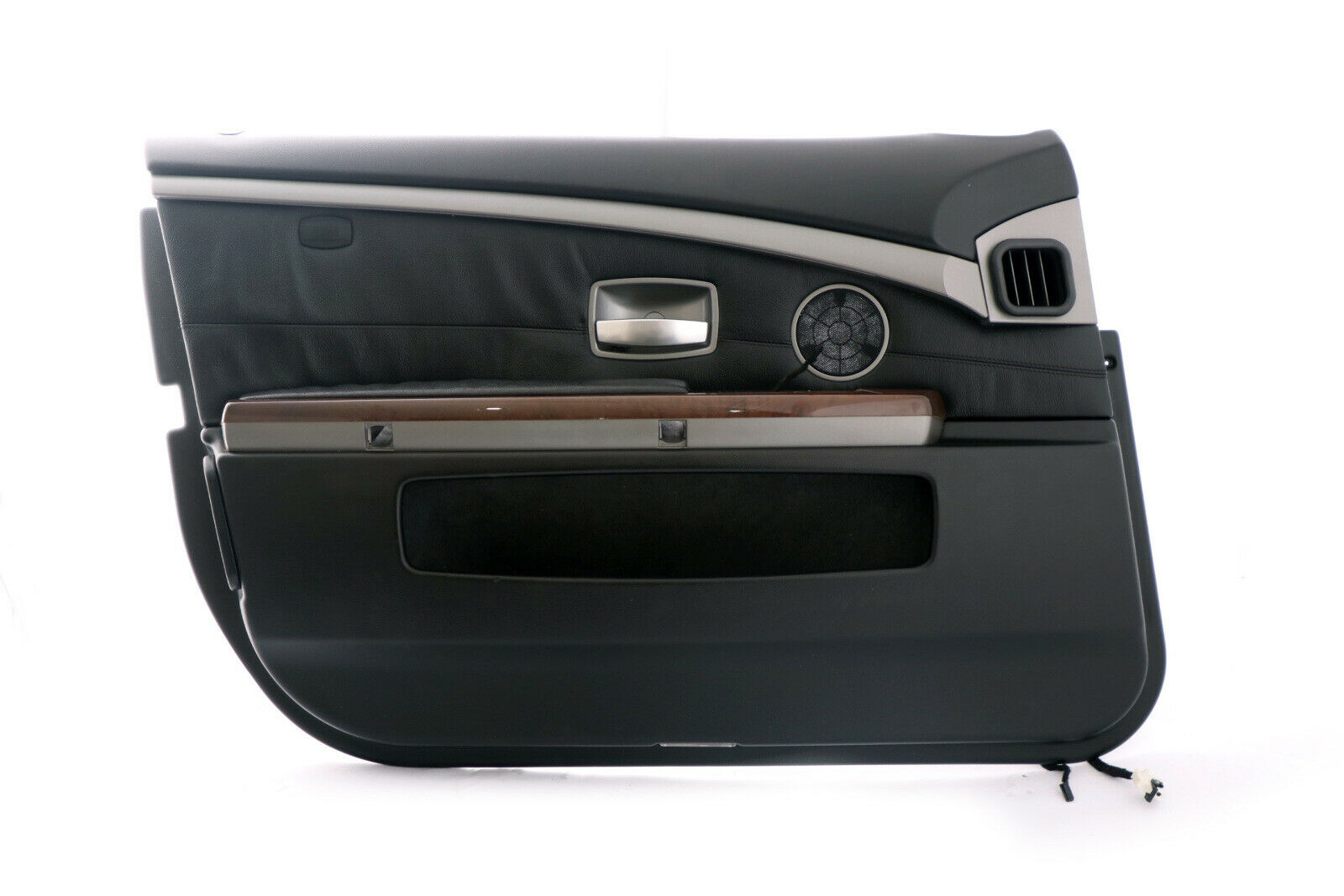 BMW 7 Series E65 E66 Front Left N/S Door Card Lining Trim Panel Black Leather