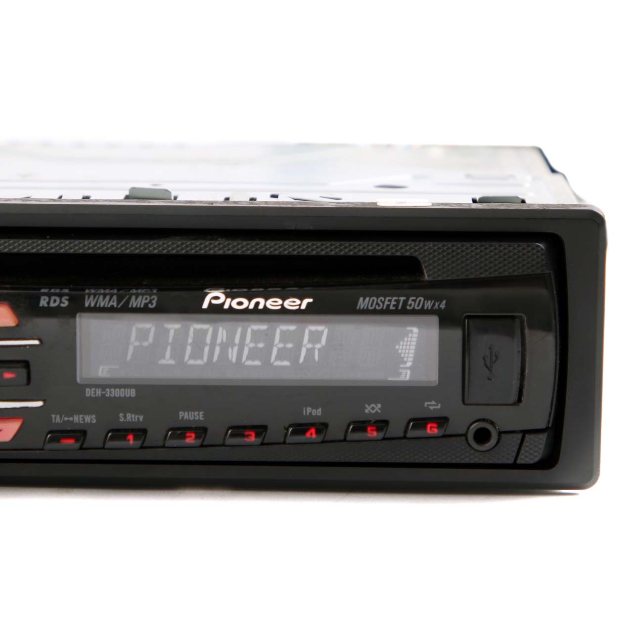 Genuine Pioneer DEH-3300UB USB AUX iPhone iPod Stereo Audio Player 1 DIN