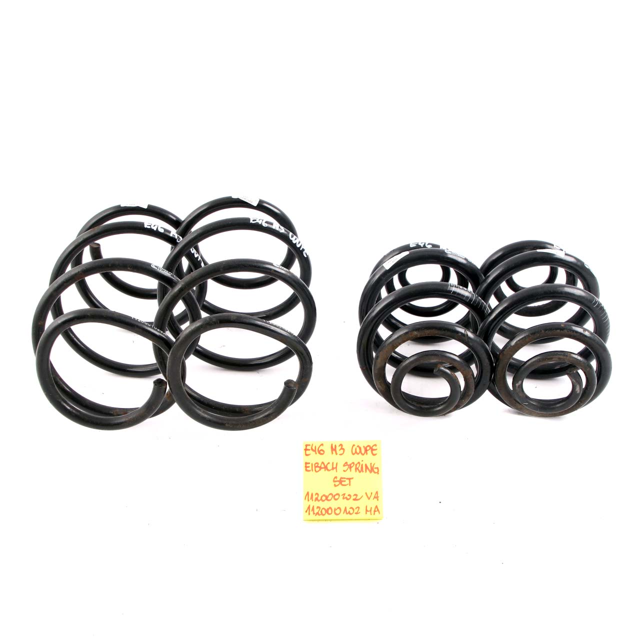 BMW E46 M3 Coupe Coil Spring Set Front Rear Left Right N/O/S Eibach