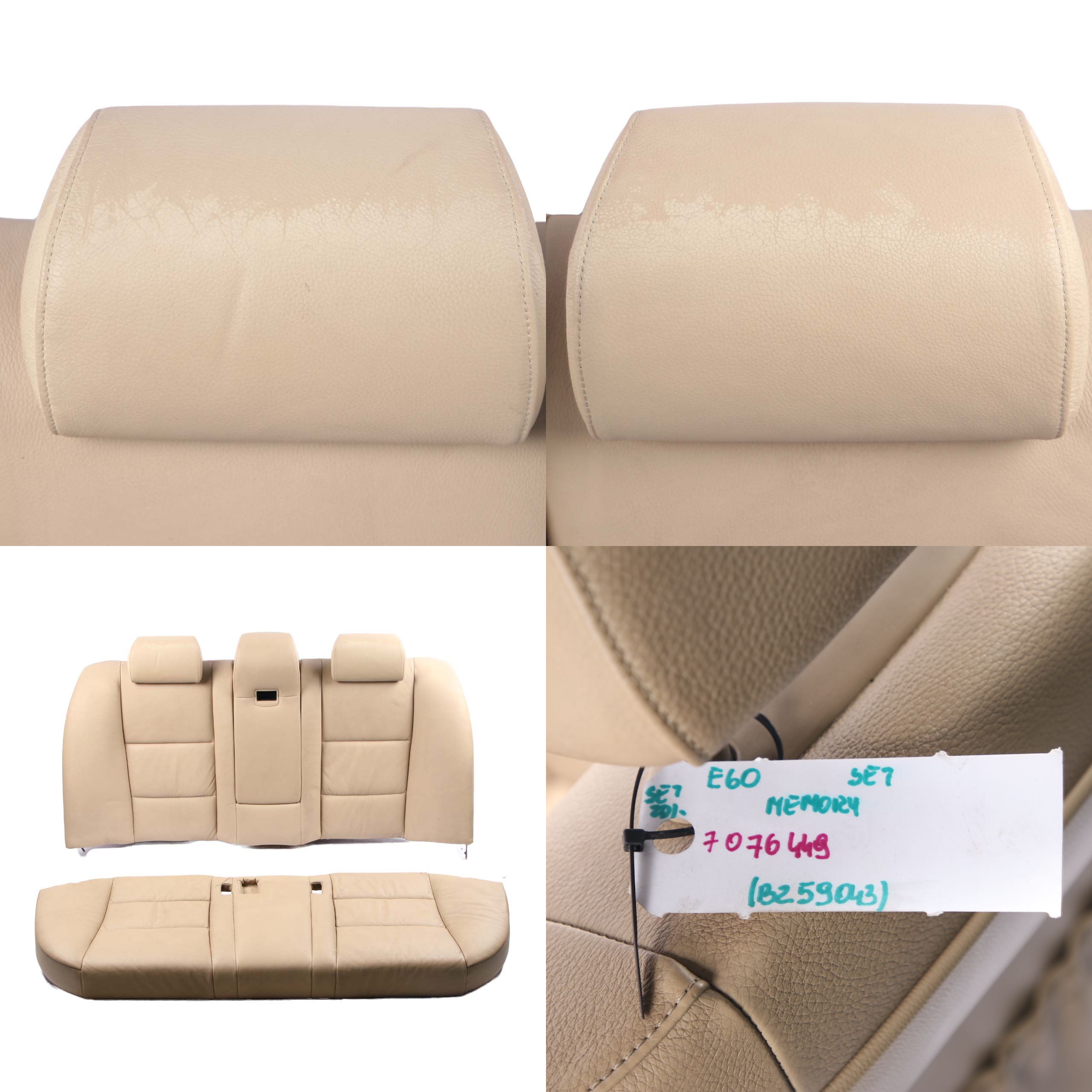 Sport Seats BMW E60 Saloon Beige Leather Interior Set Front Rear Seat Memory