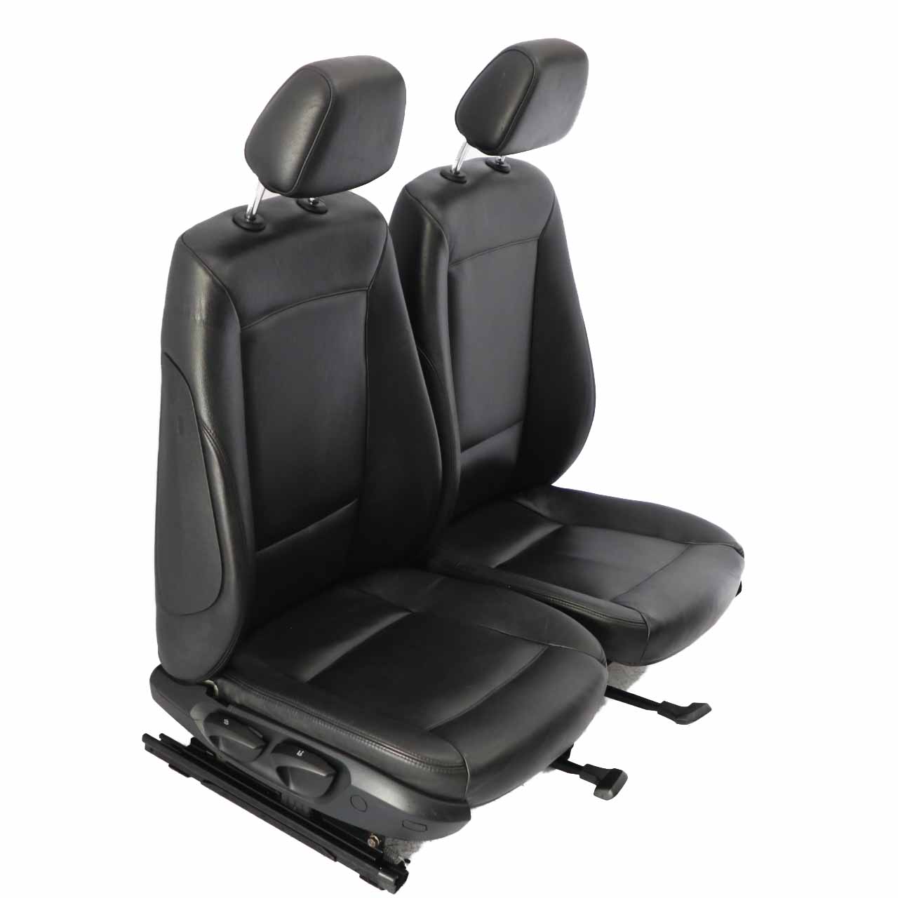 BMW E87 Black Leather Interior Front Left Right Seat Seats