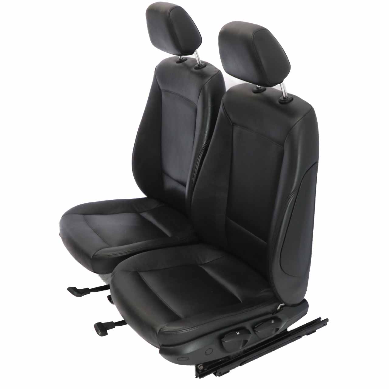 BMW E87 Black Leather Interior Front Left Right Seat Seats