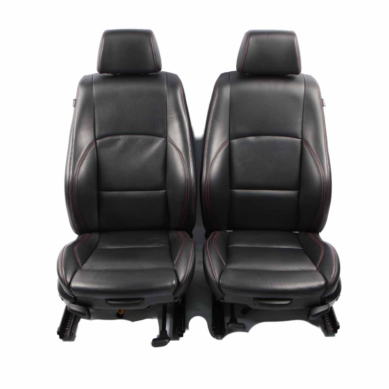 Leather Seats BMW E87 LCI Sport Black Interior Seat Front Rear Airbag Red Thread