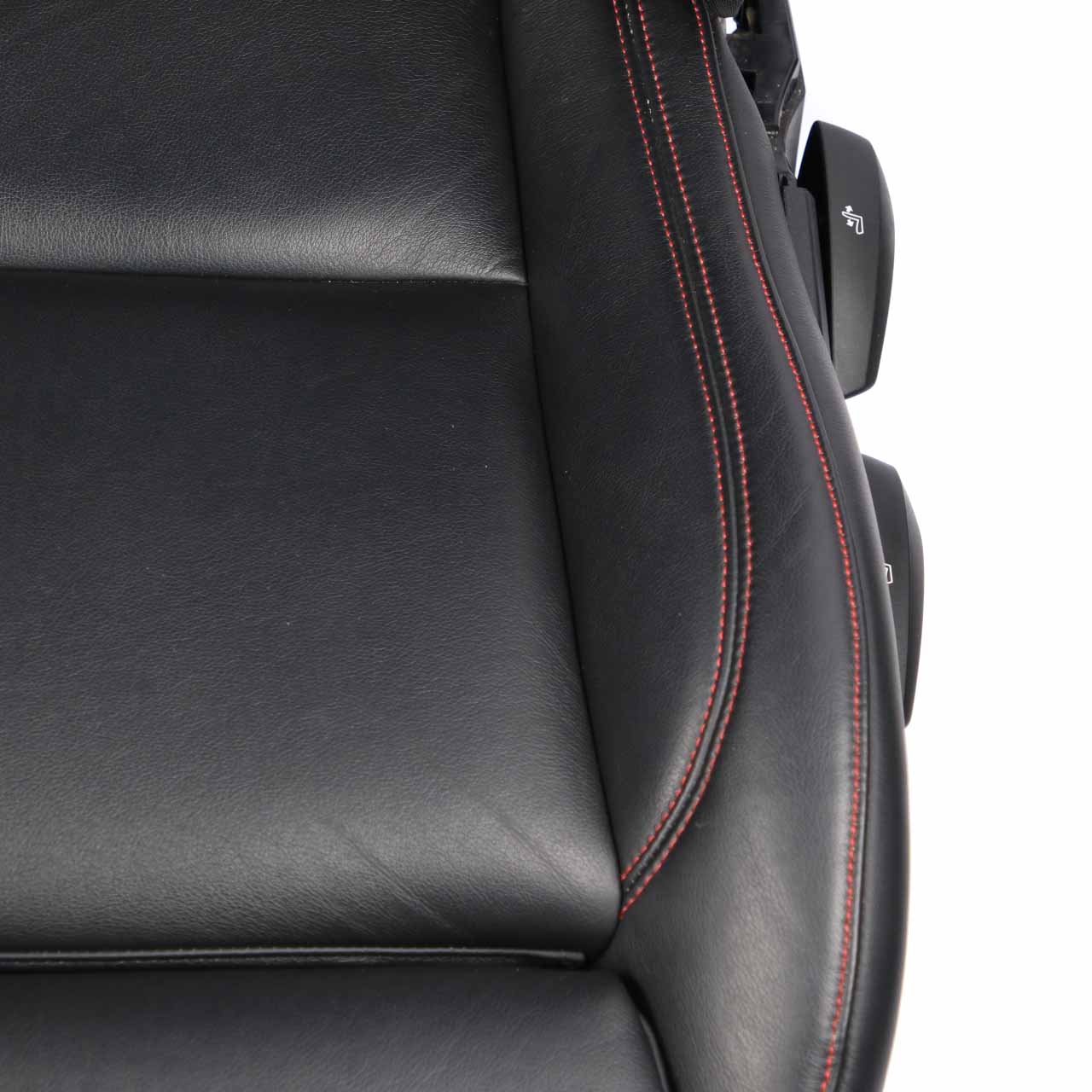 Leather Seats BMW E87 LCI Sport Black Interior Seat Front Rear Airbag Red Thread