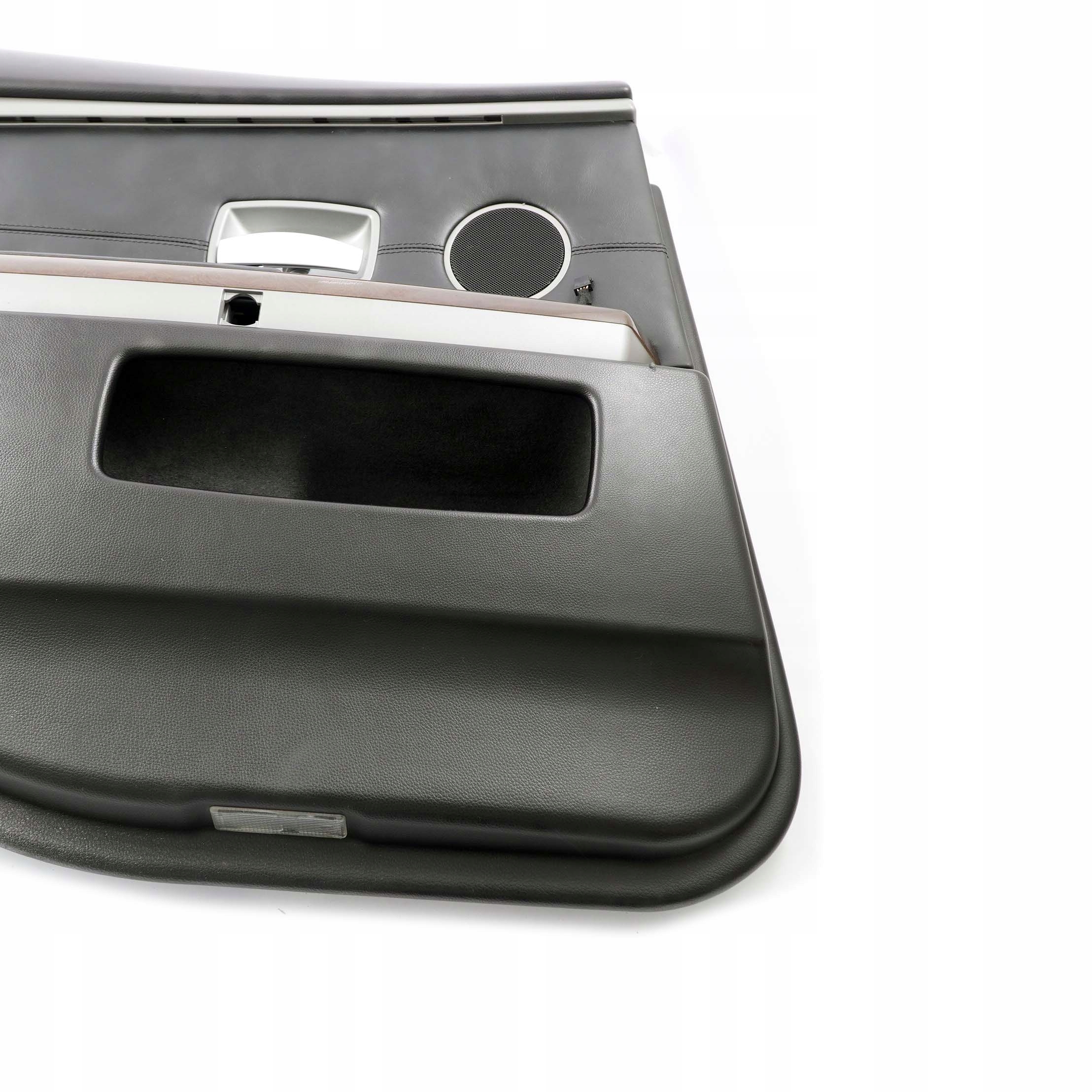 BMW 7 Series E65 Rear Left N/S Door Card Leather Pearl Black Lining Trim