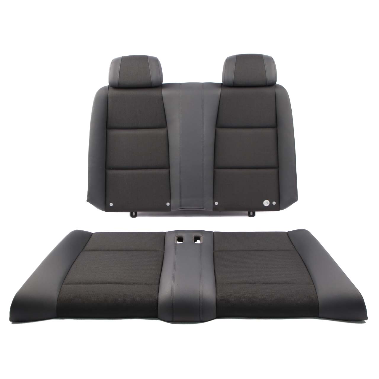 BMW E88 Seats M Sport Cloth Fabric / Imitation Leather Black Front Rear Seat 