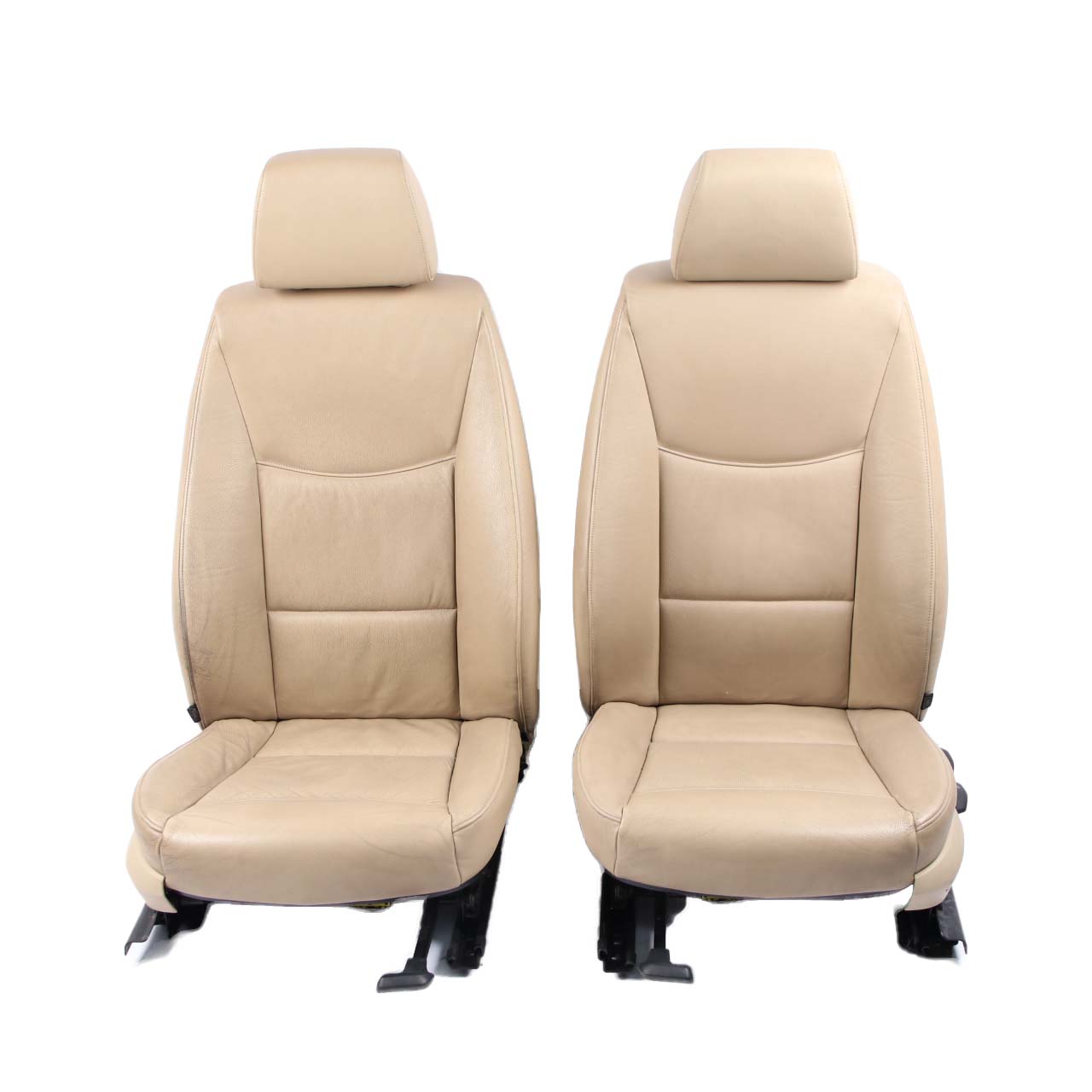 BMW 3 Series E90 Heated Beige Leather Interior Seats with Airbag and Door Cards