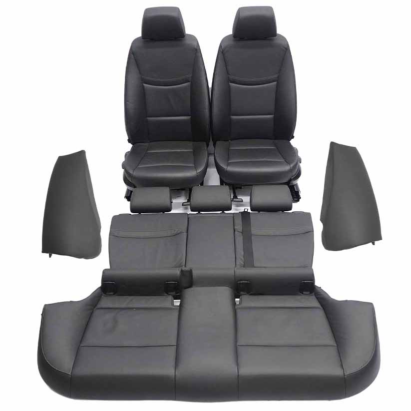 Leather Seats BMW E91 LCI Touring Black Interior Front Rear Seat with Door Cards