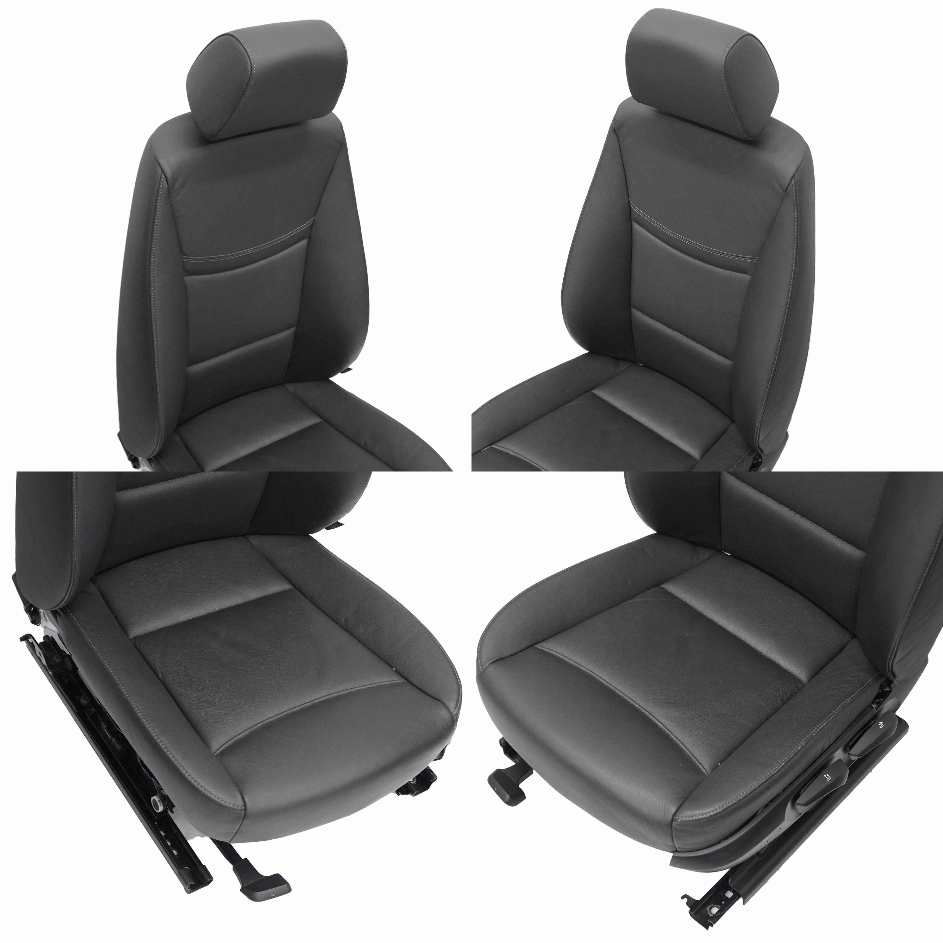 Leather Seats BMW E91 LCI Touring Black Interior Front Rear Seat with Door Cards