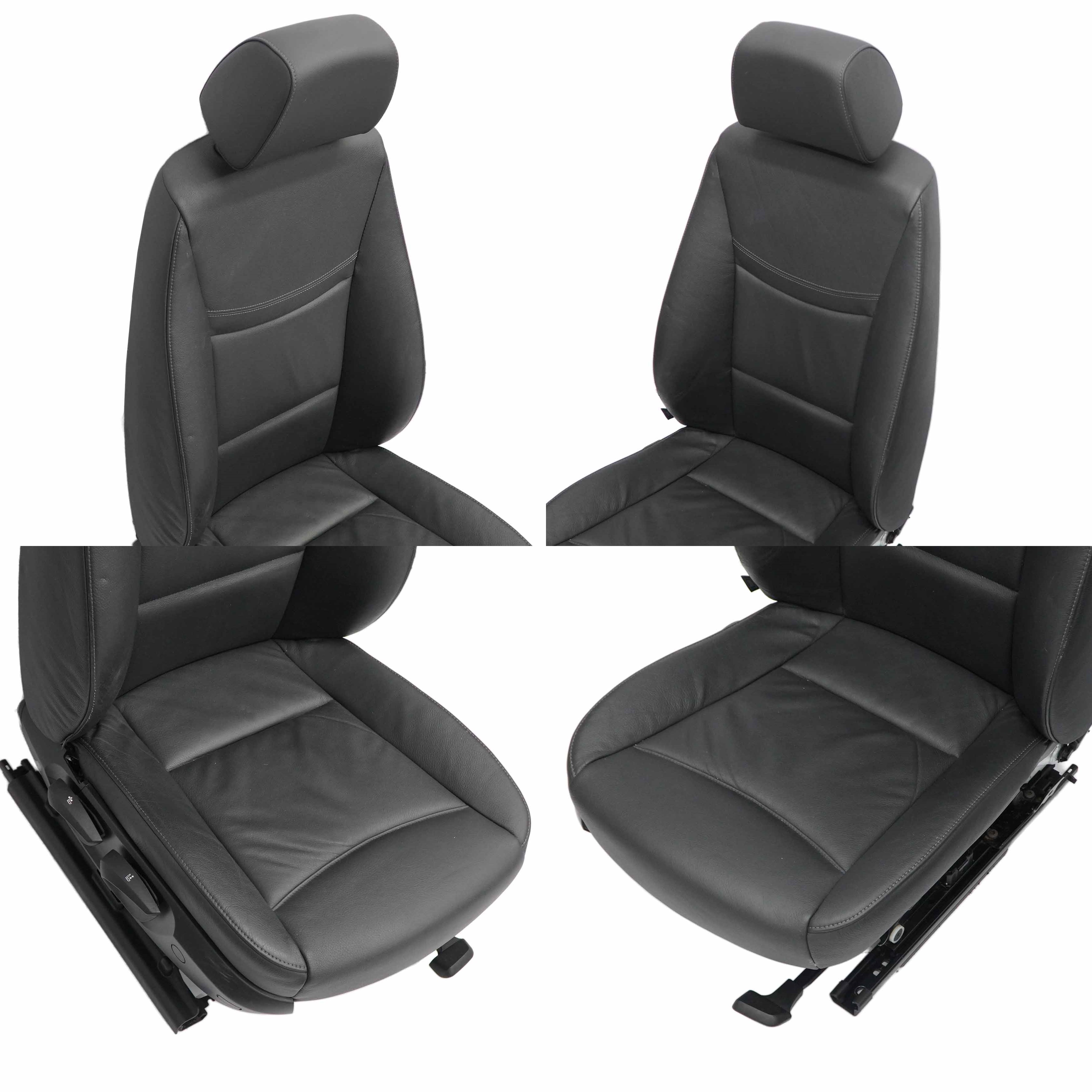 Leather Seats BMW E91 LCI Touring Black Interior Front Rear Seat with Door Cards