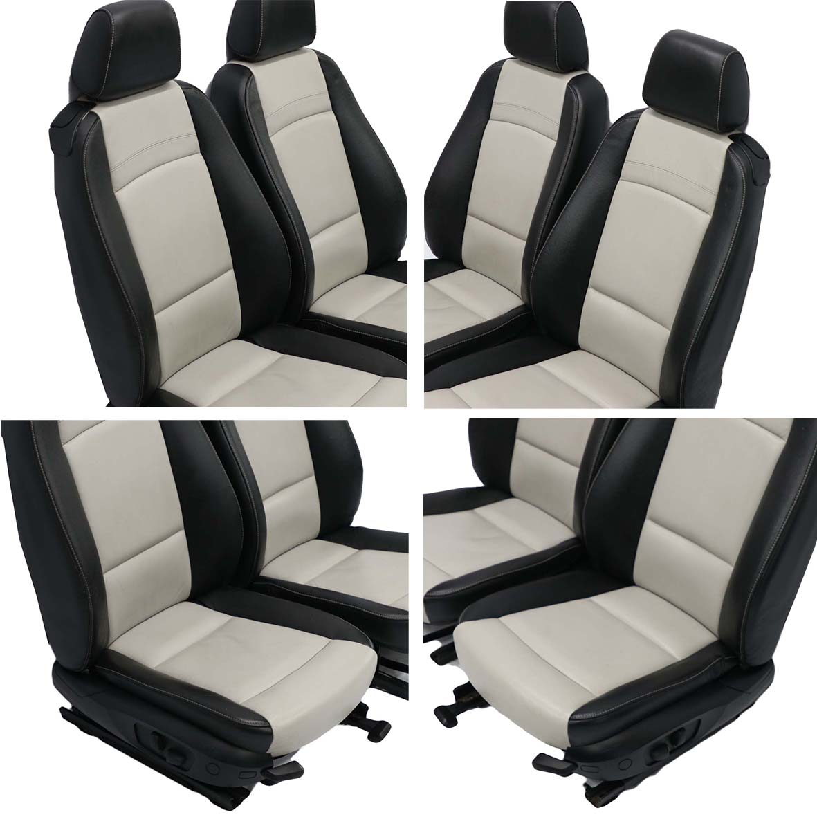 BMW E92 Coupe Black / Grey Leather Interior Seats Electric Front Seat Rear