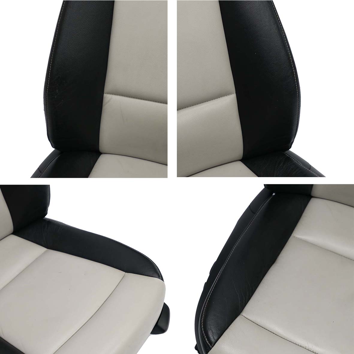 BMW E92 Coupe Black / Grey Leather Interior Seats Electric Front Seat Rear