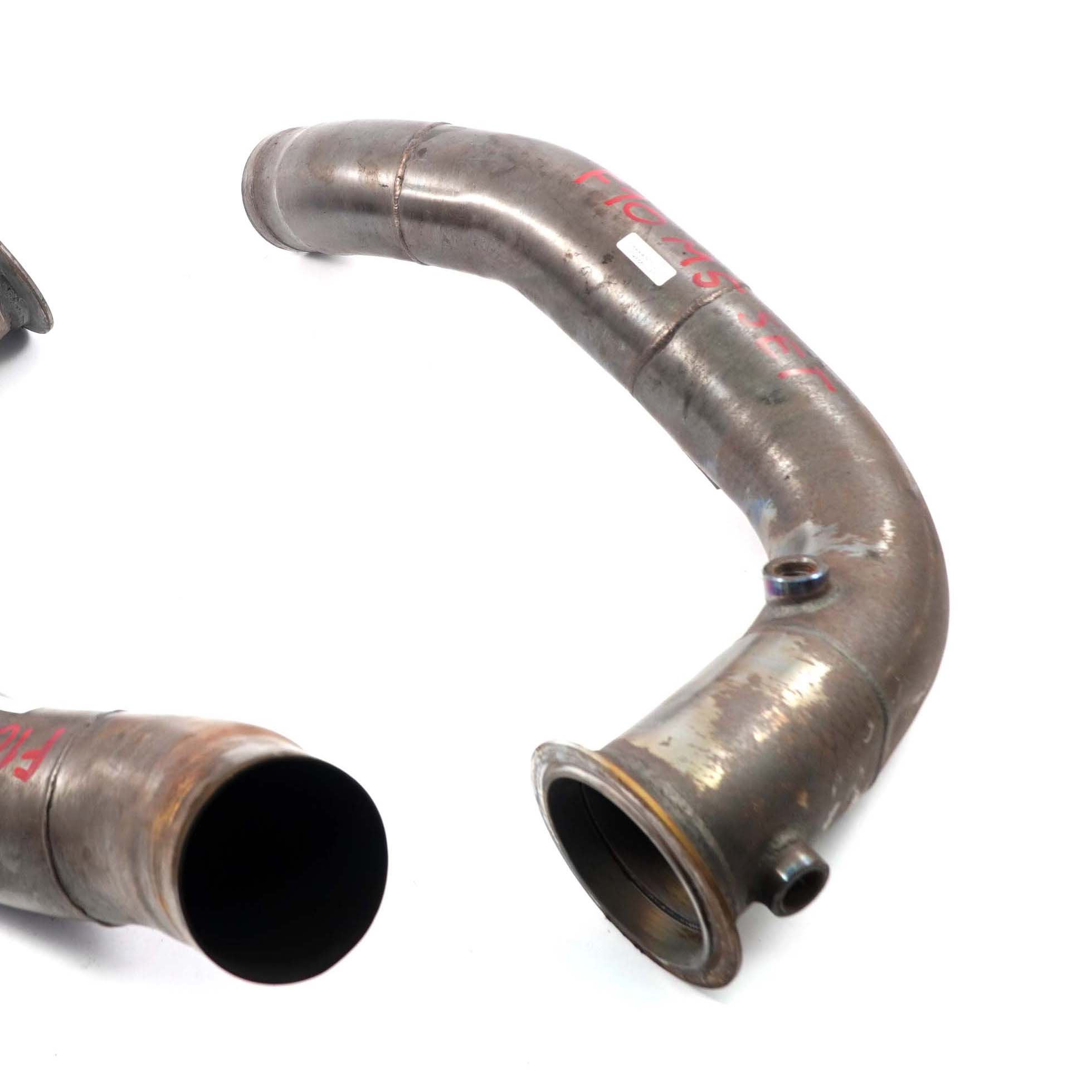 BMW F10 M5 F12 F13 M6 S63N Exhaust Decat Catless Downpipe Pipes Set