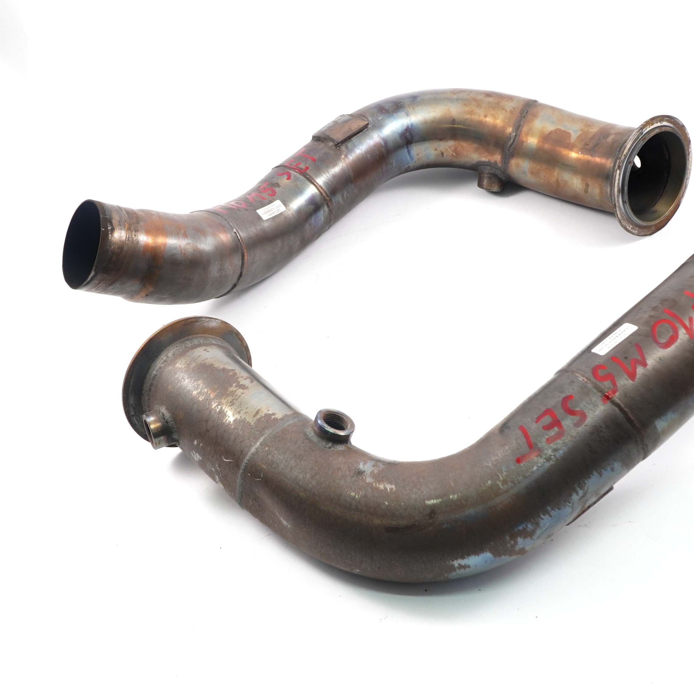 BMW F10 M5 F12 F13 M6 S63N Exhaust Decat Catless Downpipe Pipes Set