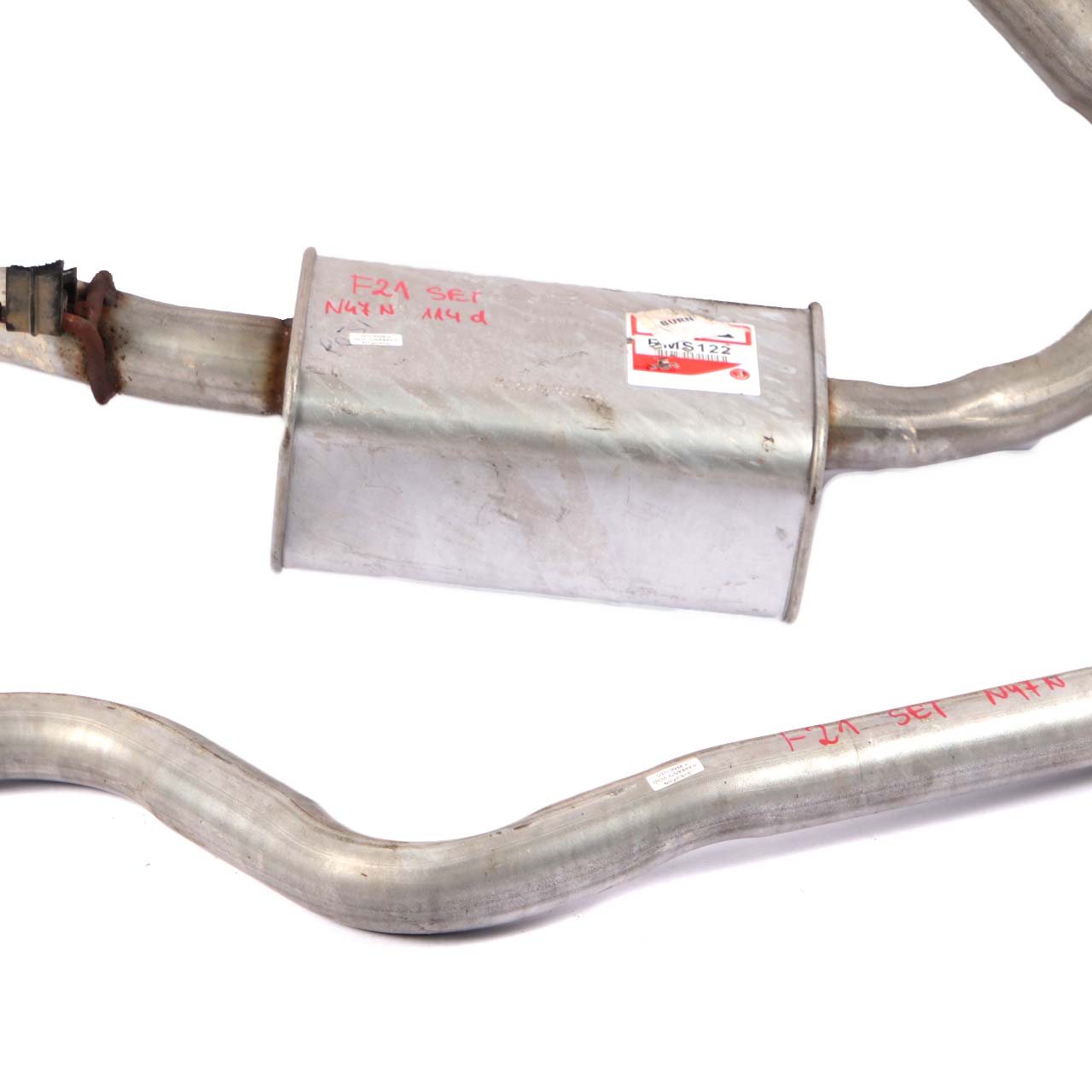 Muffler Silencer BMW F20 F21 Exhaust Box Pipe Hose 7613663 A2A BMS122