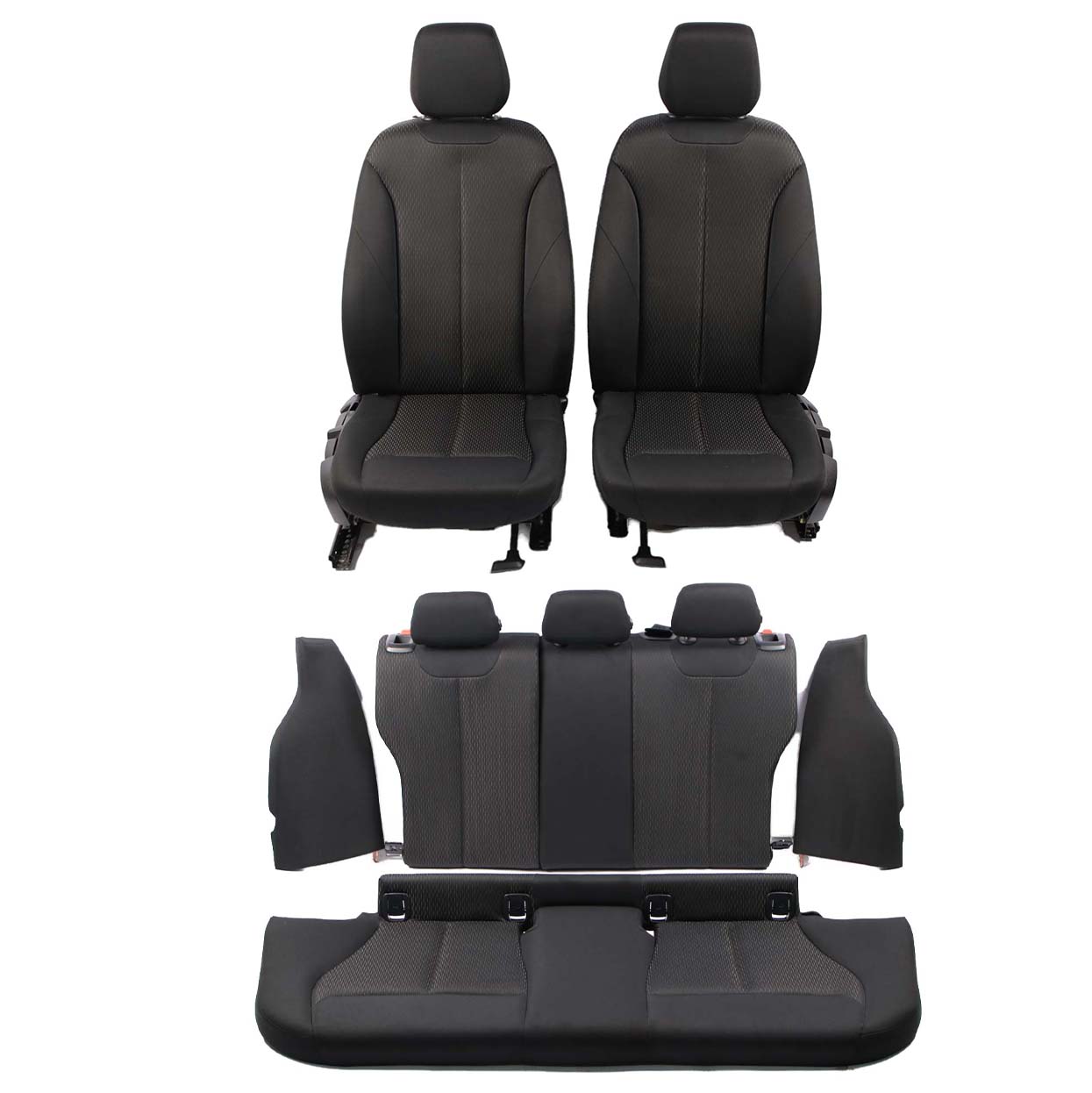 BMW F20 Cloth Fabric Interior Seats Front Rear Black Move Anthracite Door Cards