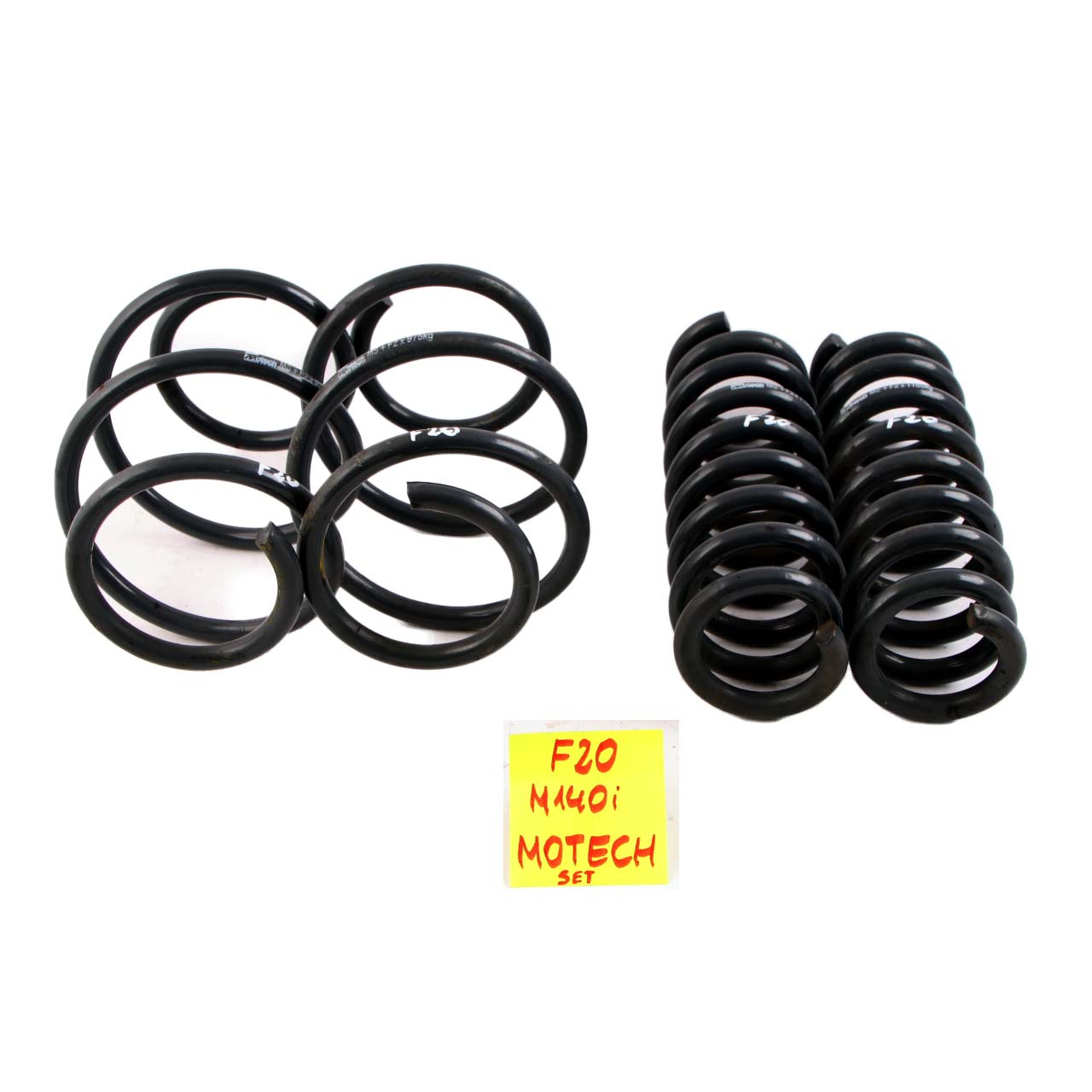 BMW F20 M140i Coil Spring Set Front Rear Left Right N/O/S Motech MS+F2