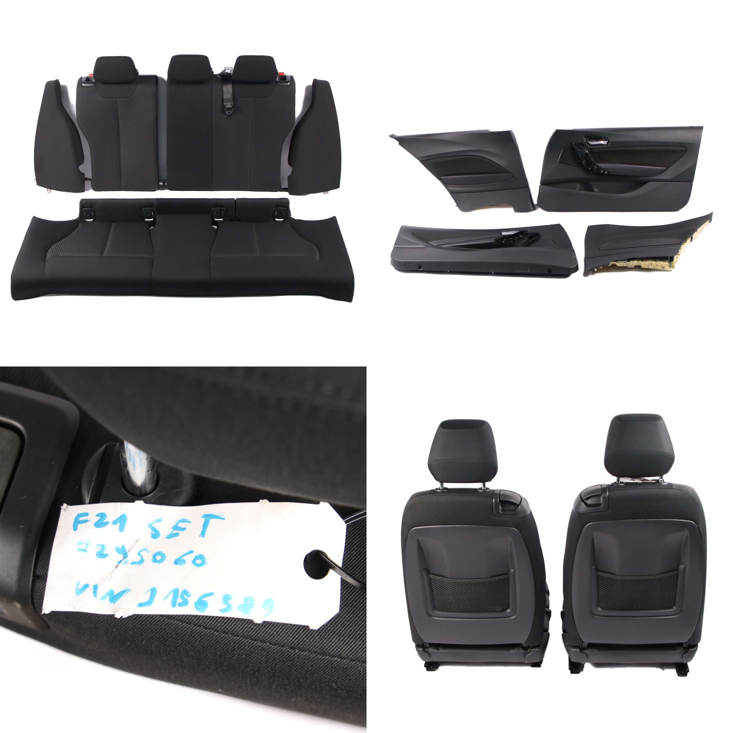 Seats BMW 1 Series F21 Cloth Fabric Set Interior Front Rear Seat with Door Cards