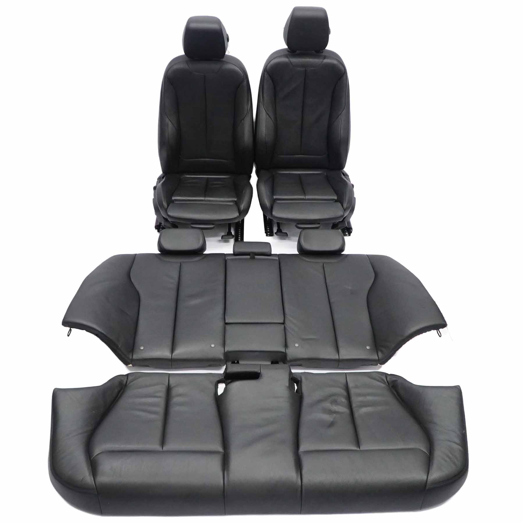 BMW F30 M Sport Black Leather Interior Seats Front Rear Seat and Door Cards