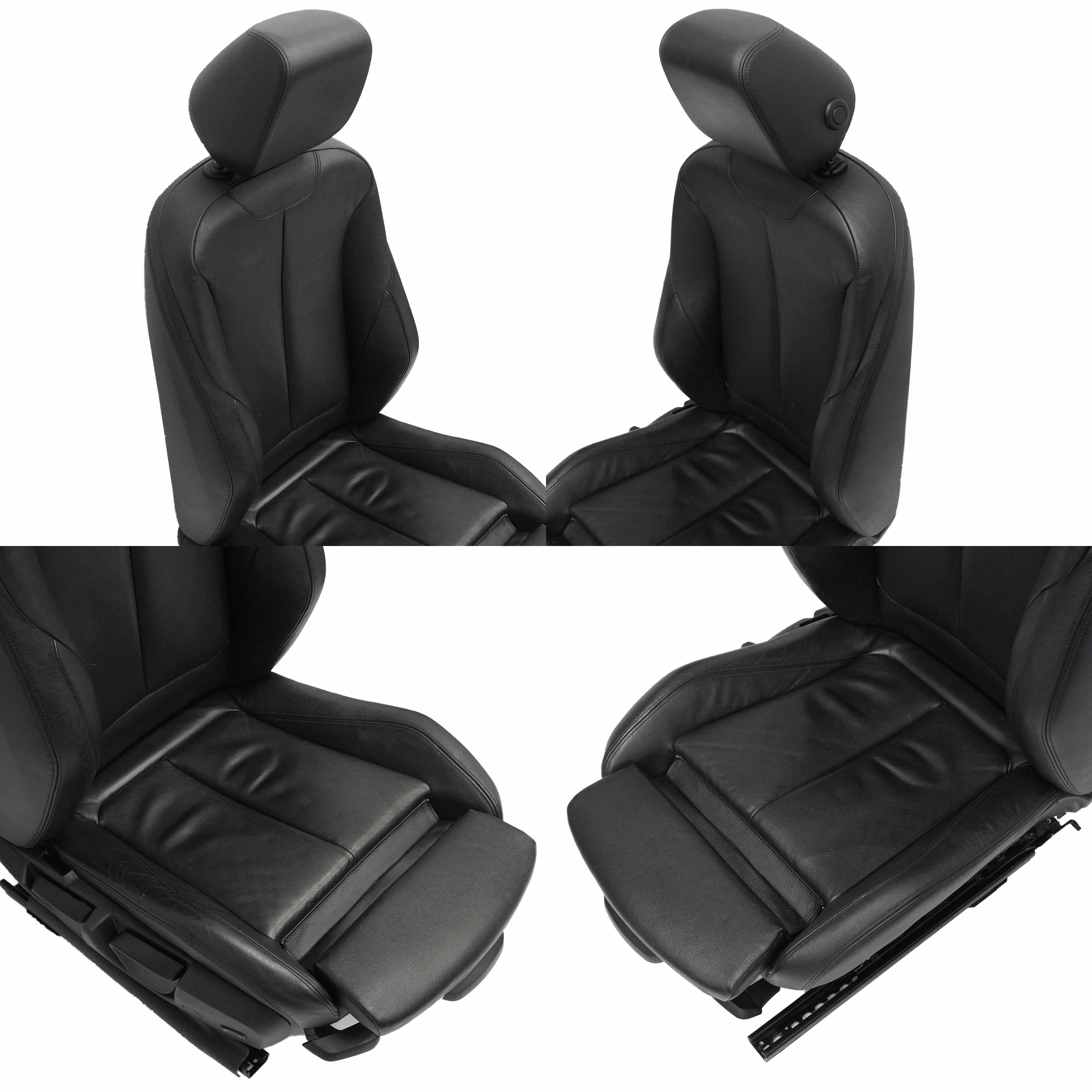 BMW F30 M Sport Black Leather Interior Seats Front Rear Seat and Door Cards