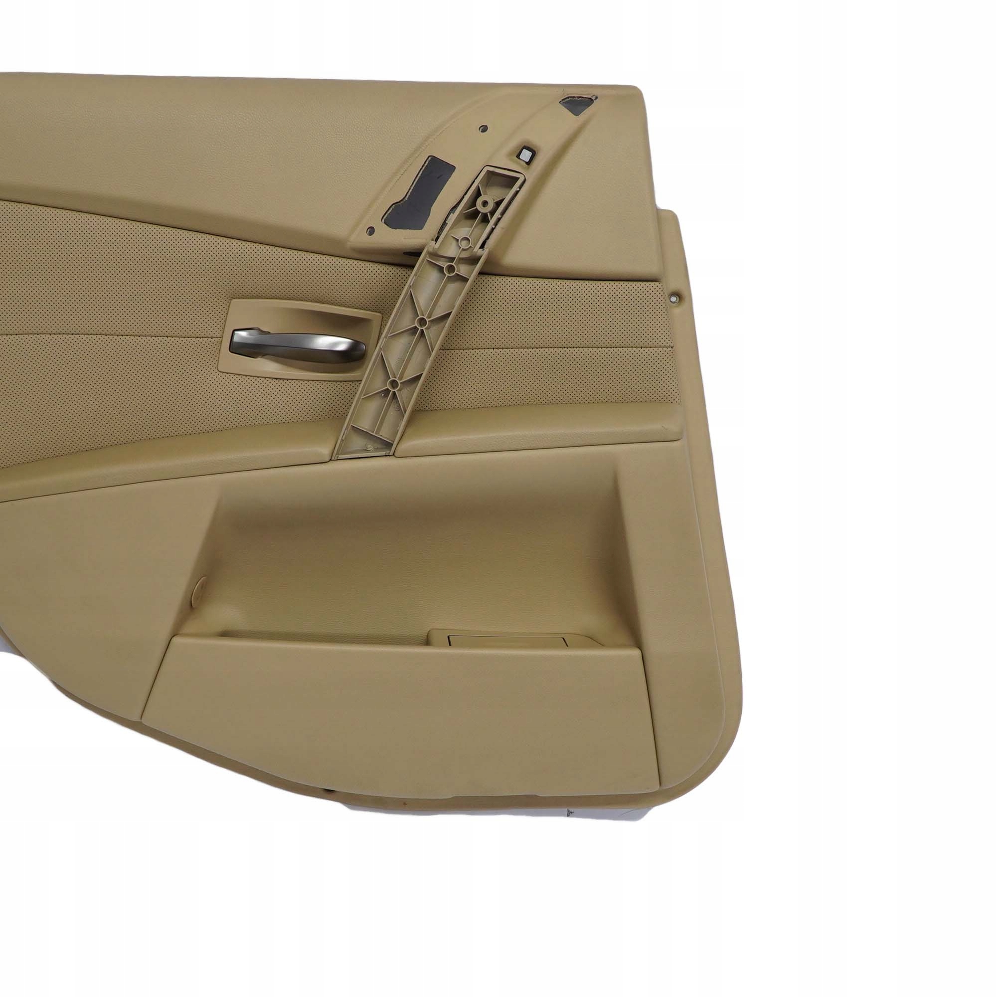 BMW 5 Series E60 E61 Rear Left N/S Door Card Leather Nasca Beige Lining Trim