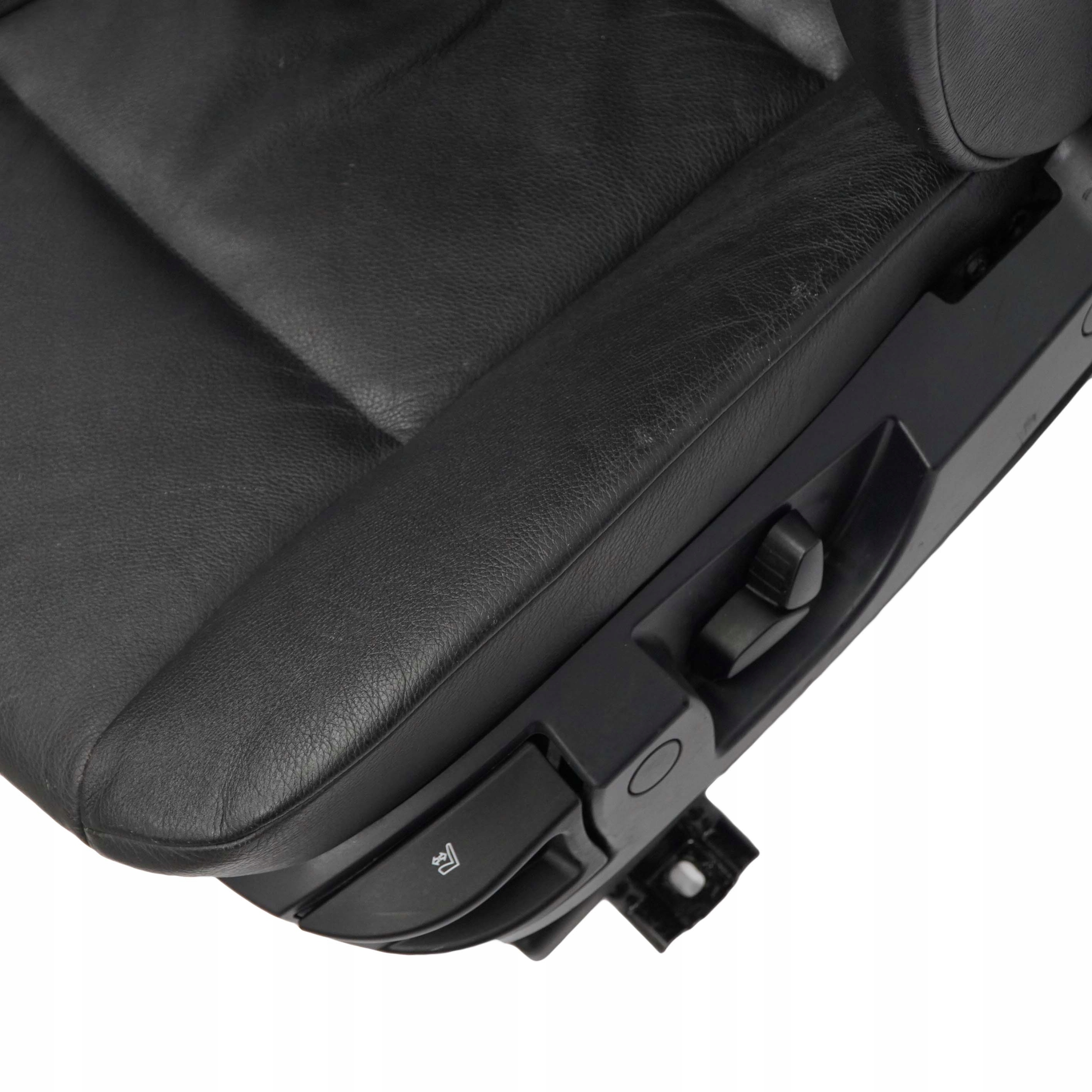 BMW 5 Series E60 E61 Black Leather Front Left N/S Seat Passenger Side