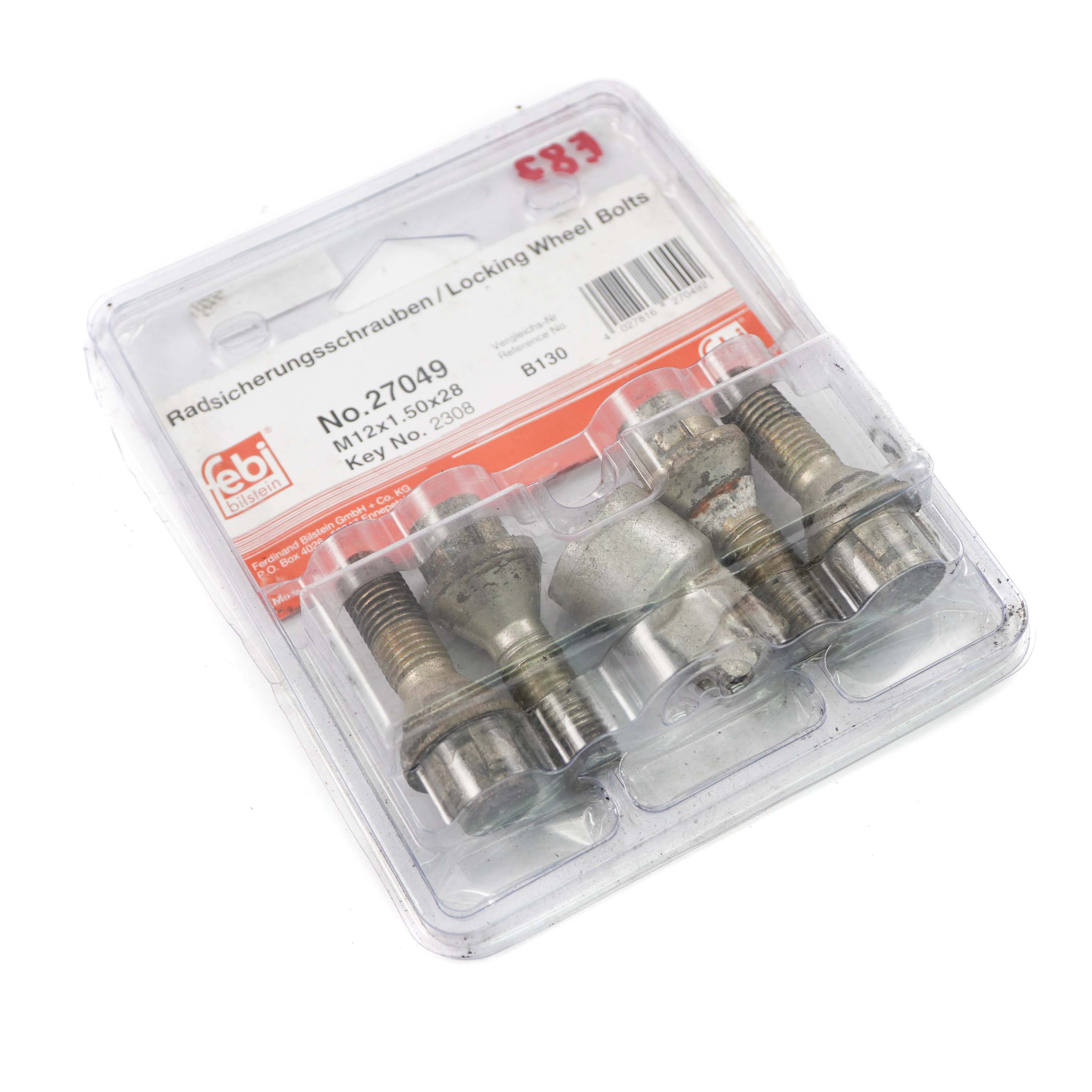 BMW 1 E87 Febi 27049 Locking Wheel Bolt Locks Security Nut Set M12x1.5x28