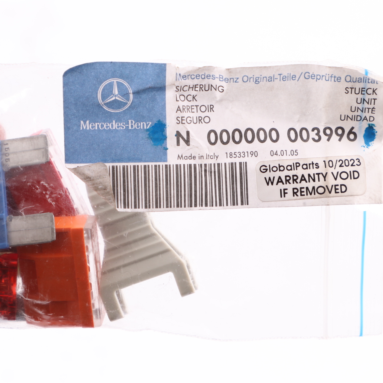 Mercedes Universal Fuse Relay Electrical Unit Set Bag N000000 003996