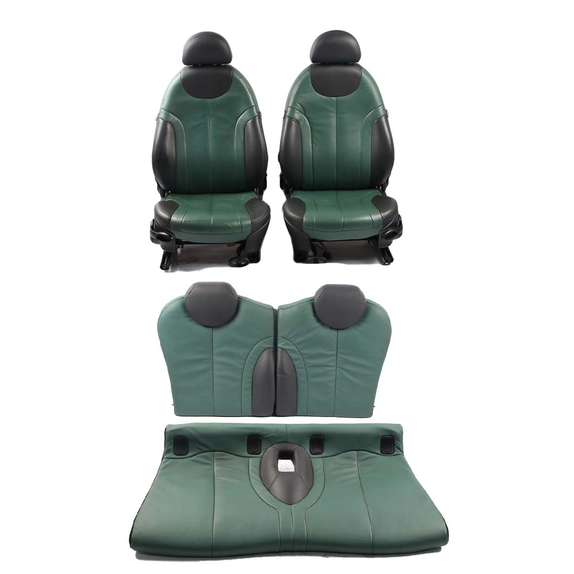 Seats Mini Cooper R50 R53 Heated Green Leather Gravity Emerald Front Rear Seat