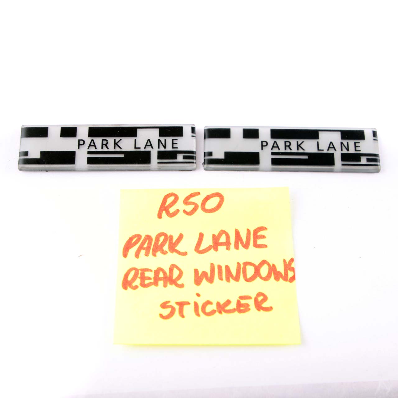 Mini R50 Park Lane Sticker Rear Window Decals Plates Set