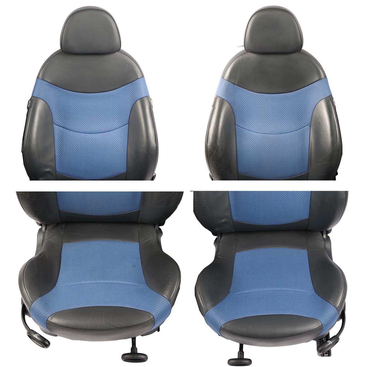 Mini Cooper R50 R53 Cloth Leather Lapis Blue Seats Set Interior Front Rear Seat