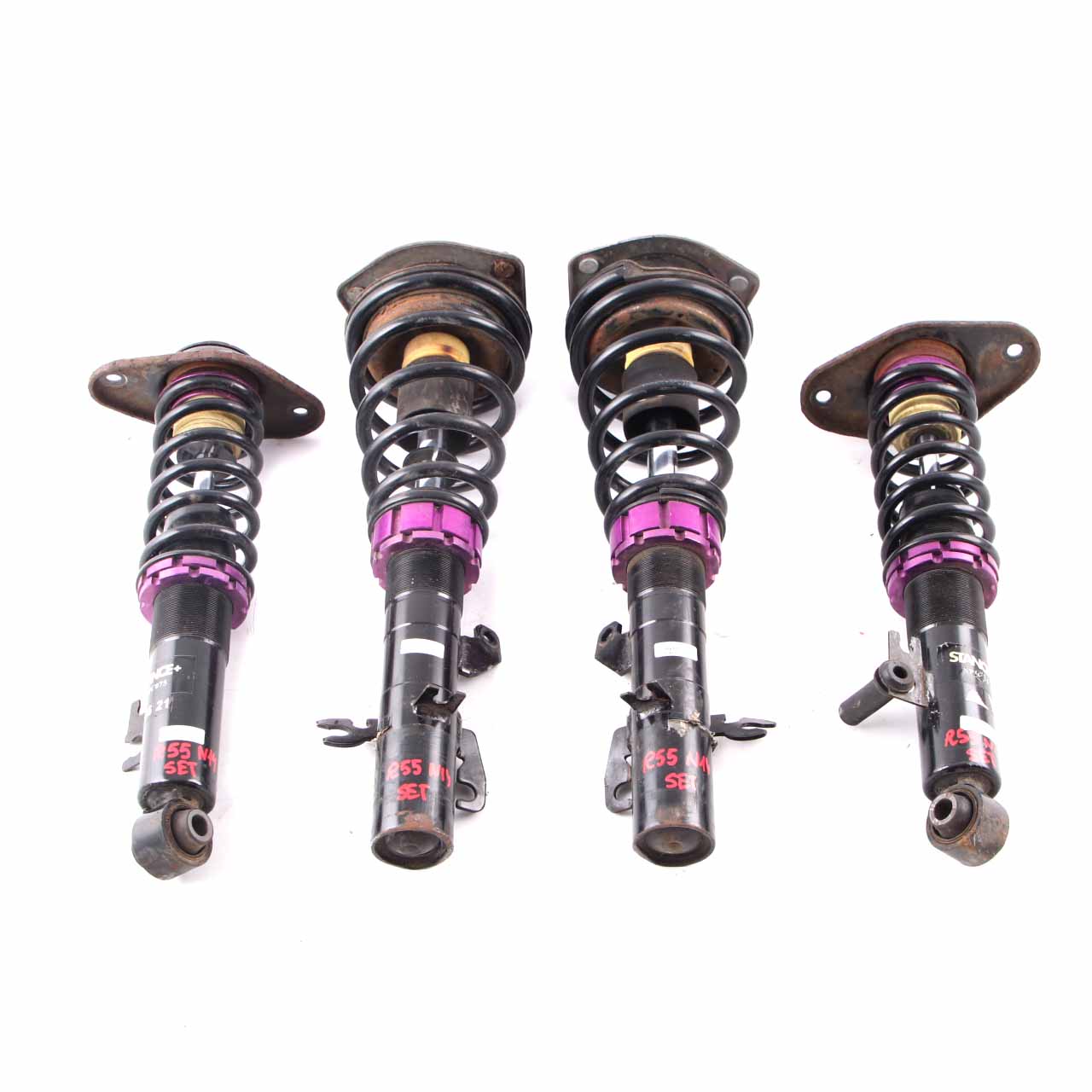 Spring Strut Mini R55 Stance+ Front Rear Suspension N/O/S Shock Absorber Set