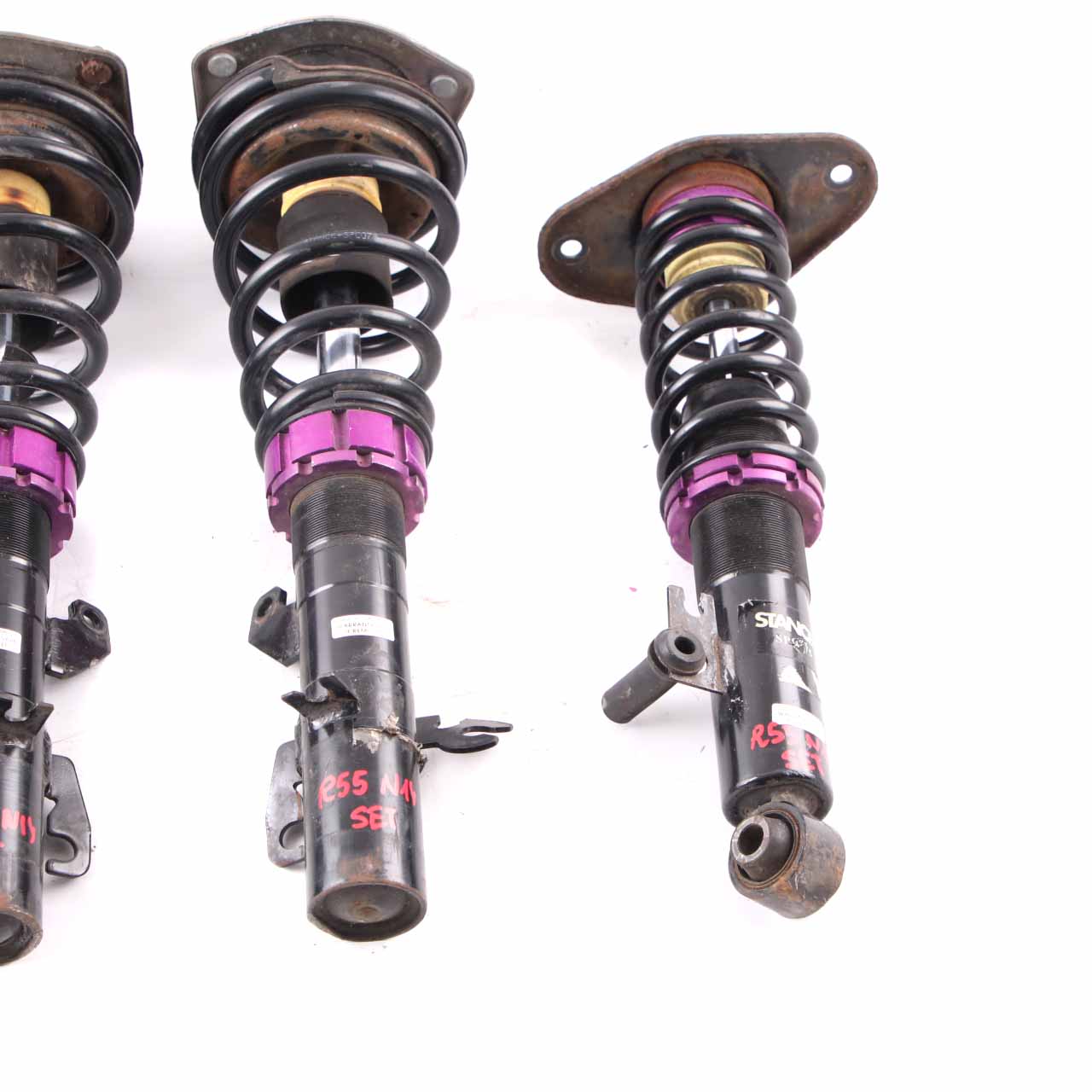 Spring Strut Mini R55 Stance+ Front Rear Suspension N/O/S Shock Absorber Set