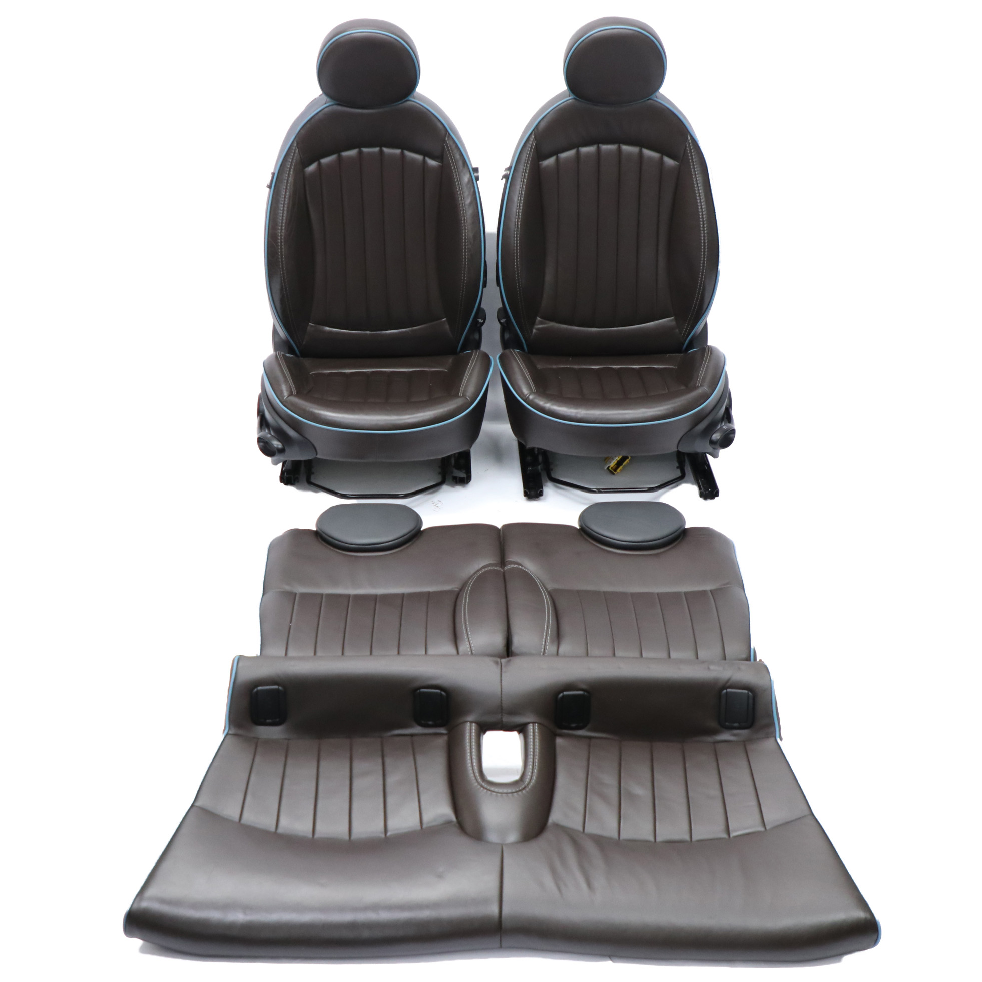 Mini R57 Convertible Leather Seats Heated Sport Lounge Dark Truffle Seat Set