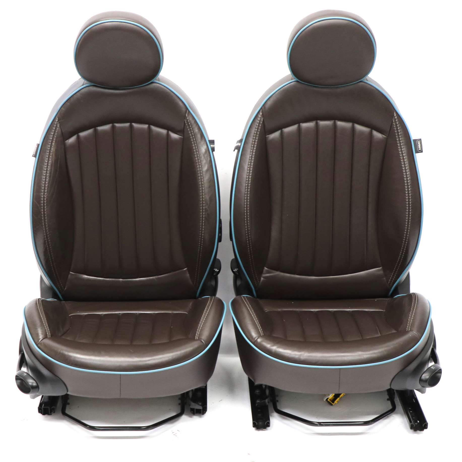 Mini R57 Convertible Leather Seats Heated Sport Lounge Dark Truffle Seat Set