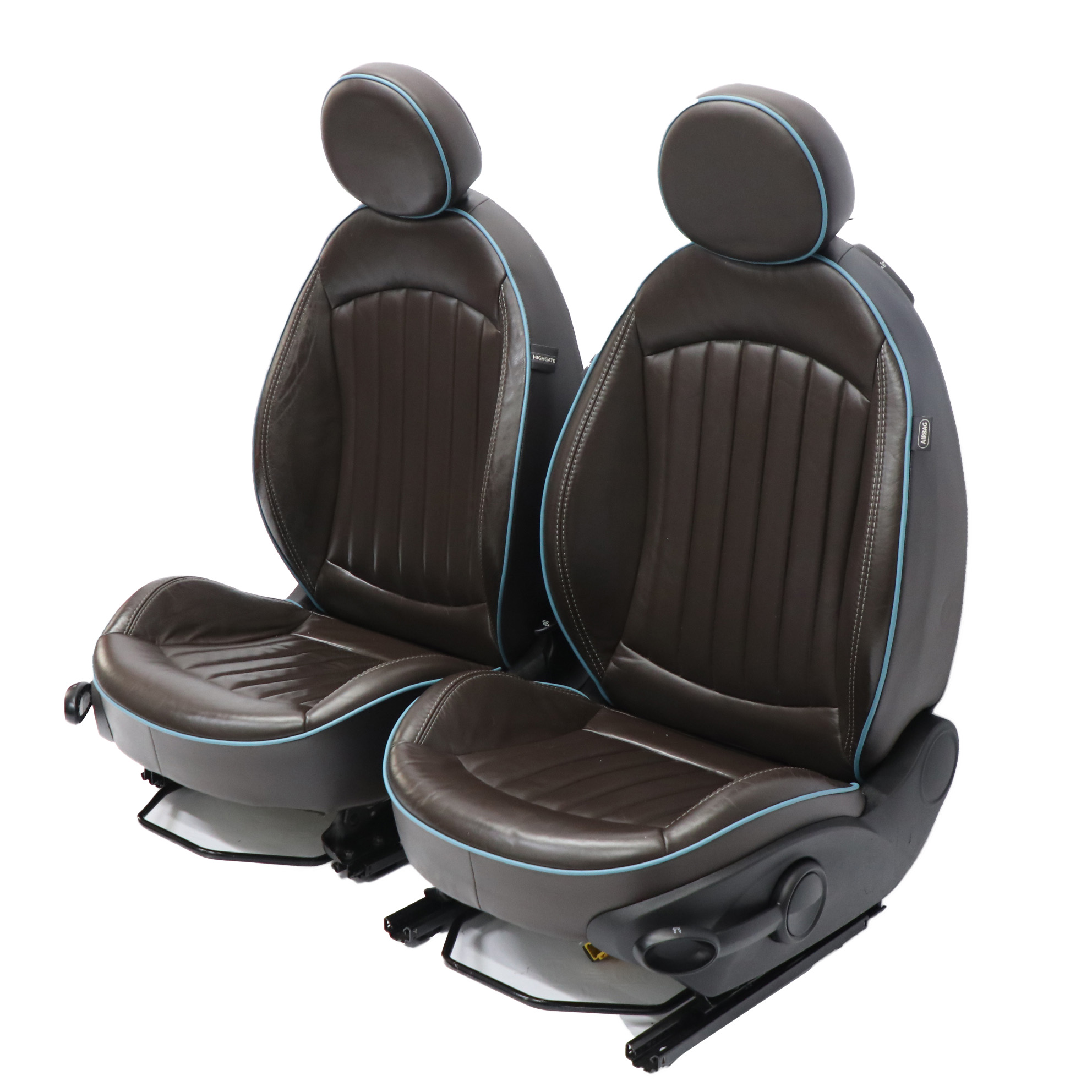 Mini R57 Convertible Leather Seats Heated Sport Lounge Dark Truffle Seat Set