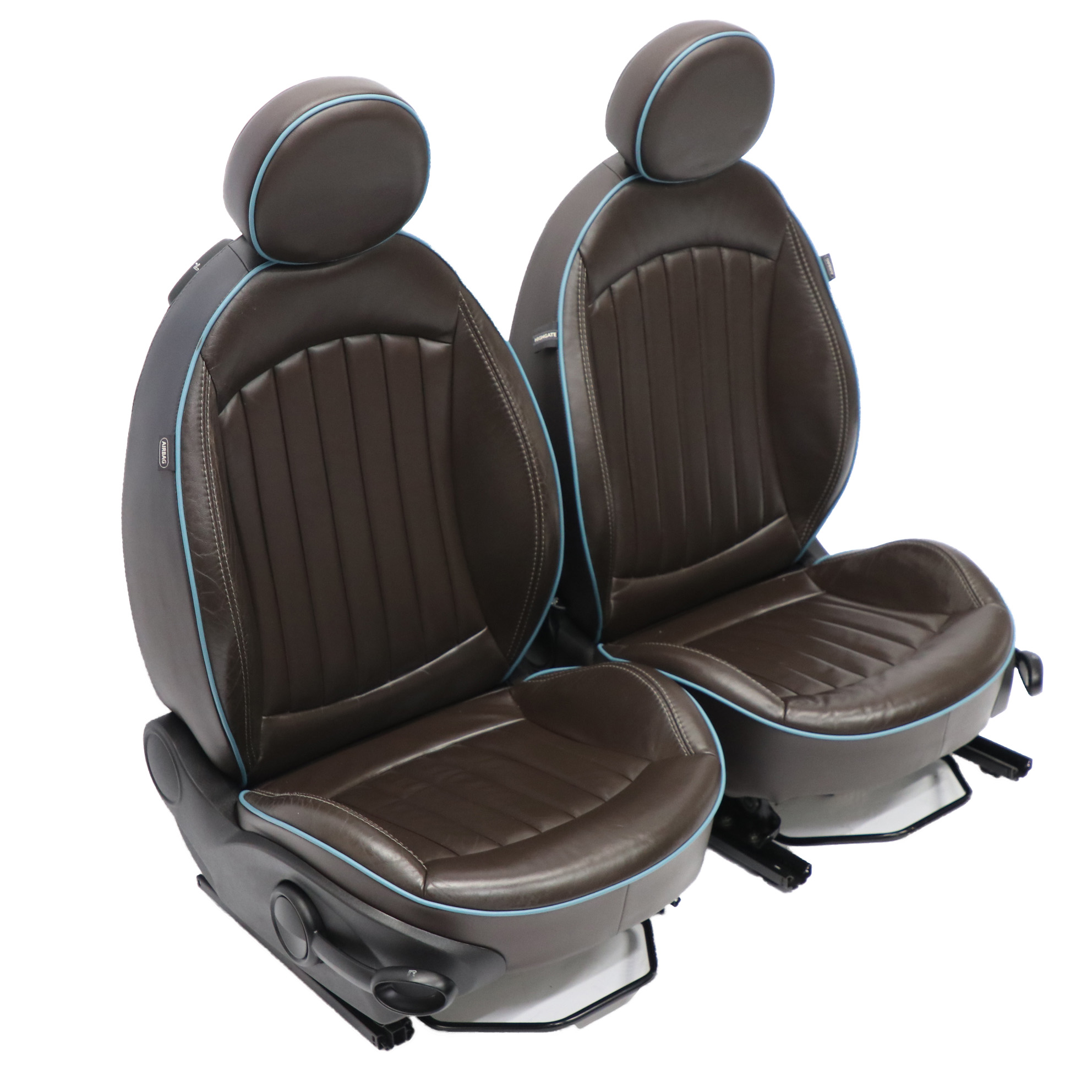 Mini R57 Convertible Leather Seats Heated Sport Lounge Dark Truffle Seat Set