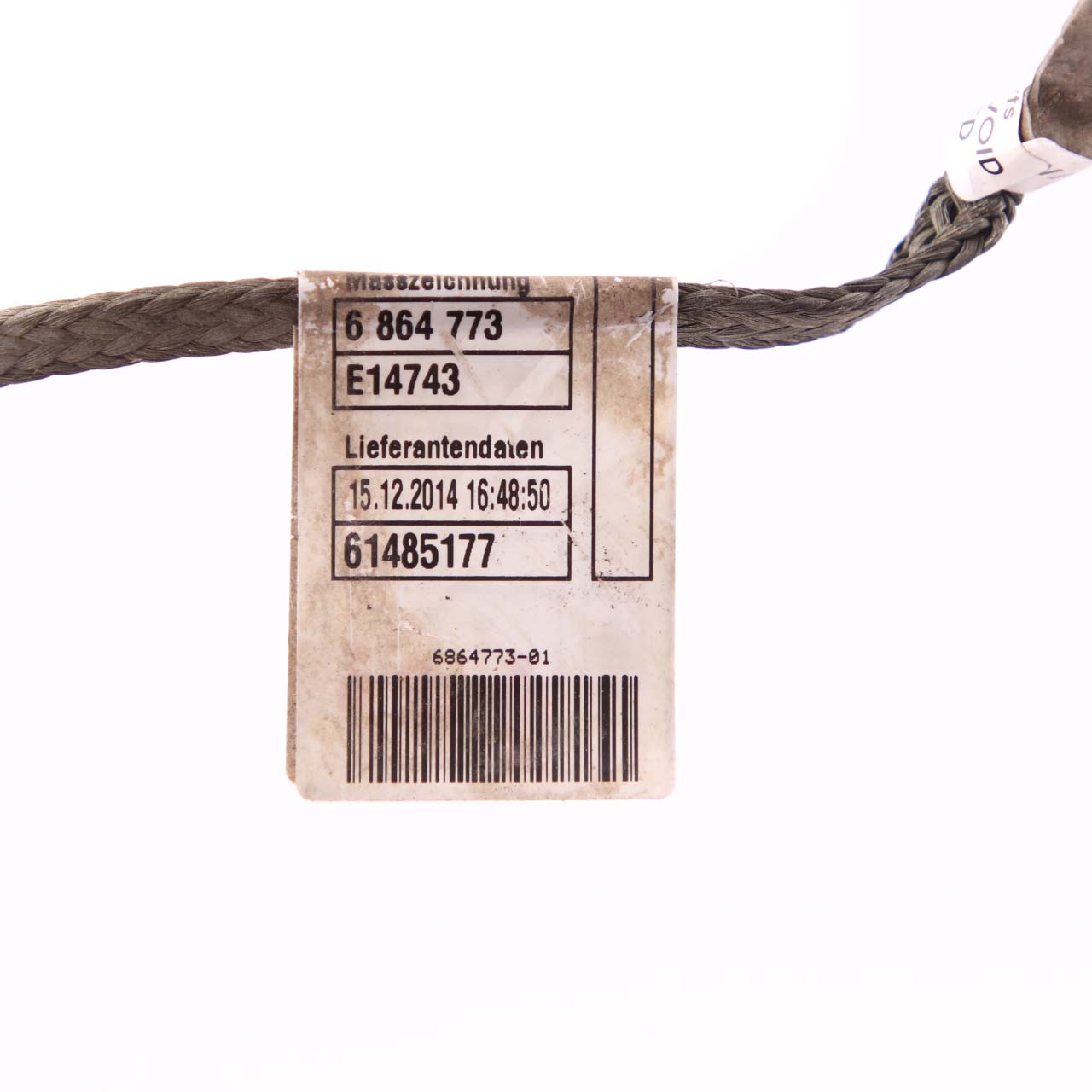 Earth Cable BMW i3 I01 Hybrid Electric Negative High Voltage Battery 6864773