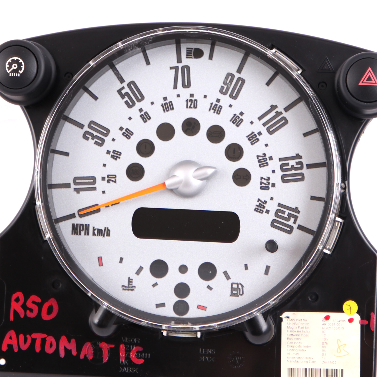 Mini One R50 R52 Speedometer Speedo Clock Cluster Instrument Automatic 6924905