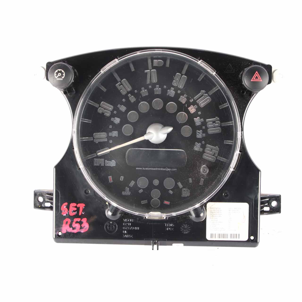  Instrument Cluster Set Mini R50 Speedometer Rev Clock Black Manual 6932506