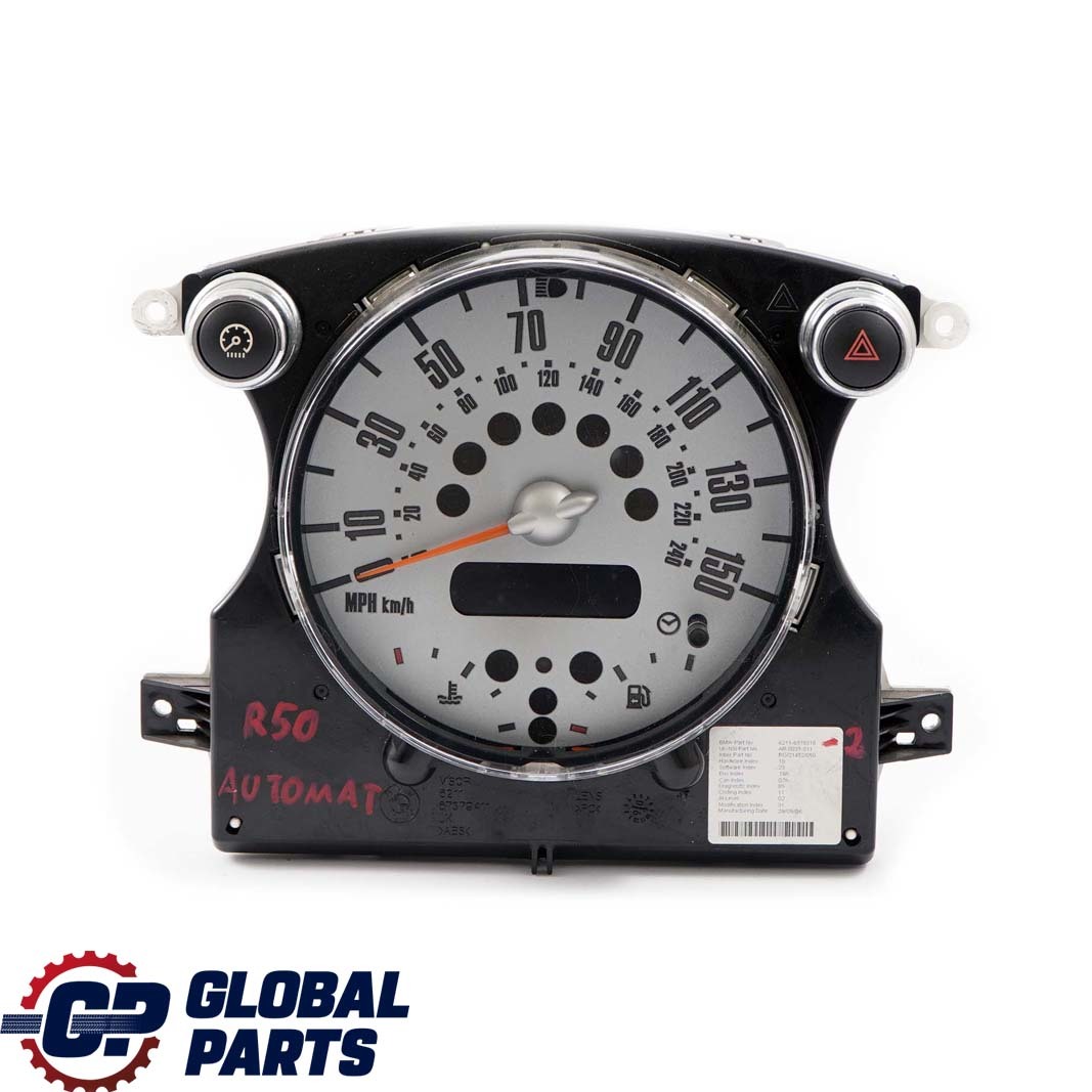 Mini Cooper 2 R50 R52 Speedometer Speedo Clock Instrument Cluster 6978318