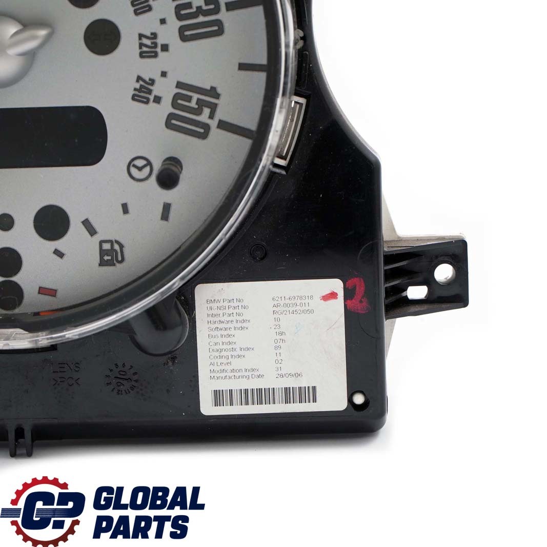 Mini Cooper 2 R50 R52 Speedometer Speedo Clock Instrument Cluster 6978318