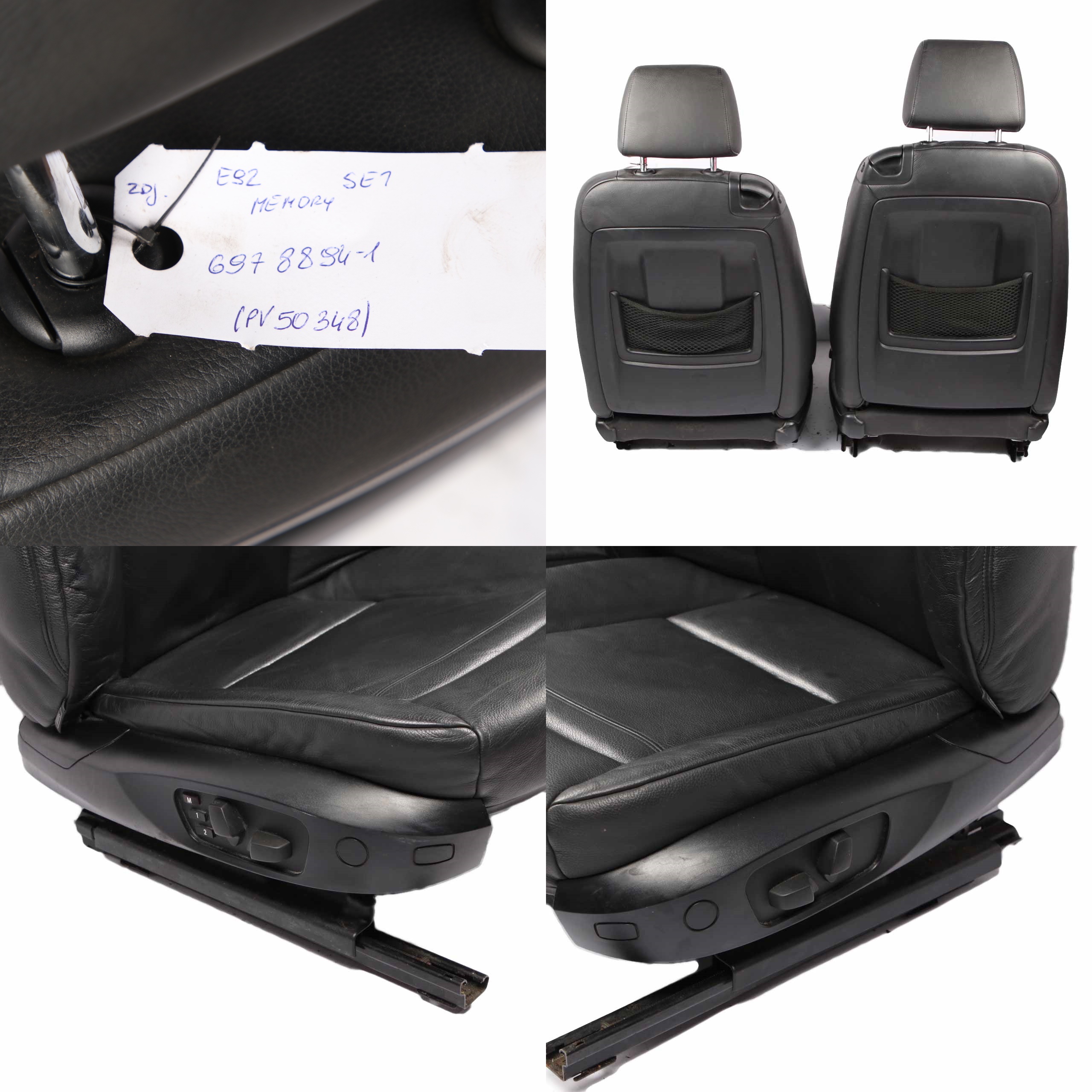 Leather Seats BMW E92 Coupe Memory Dakota Black Interior Seat Set