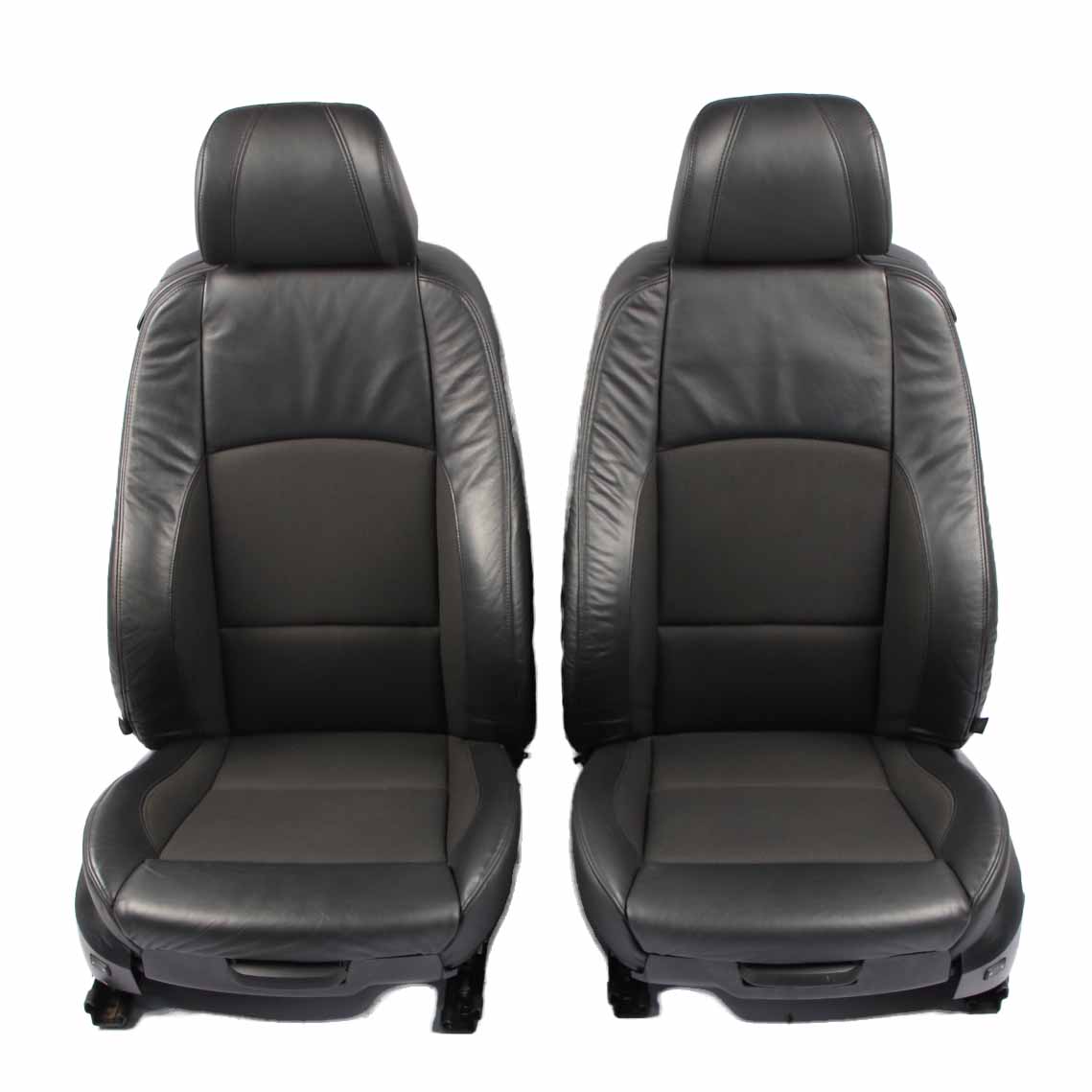 BMW E92 M Sport Black Leather / Cloth Front Left Right N/O/S Seats Memory