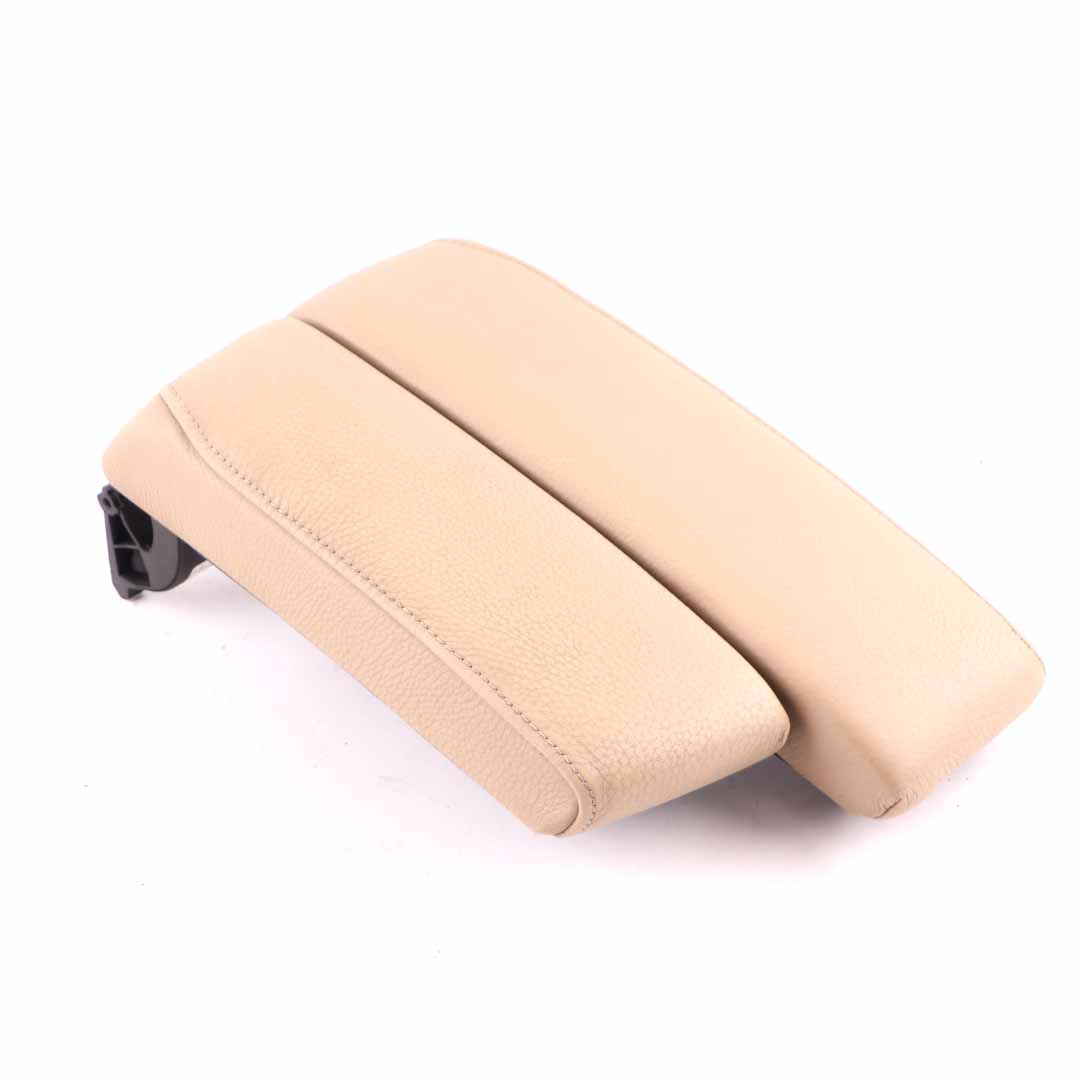 BMW E90 E91 Front Centre Console Arm Rest Armrest Cover Leather Beige 7147224