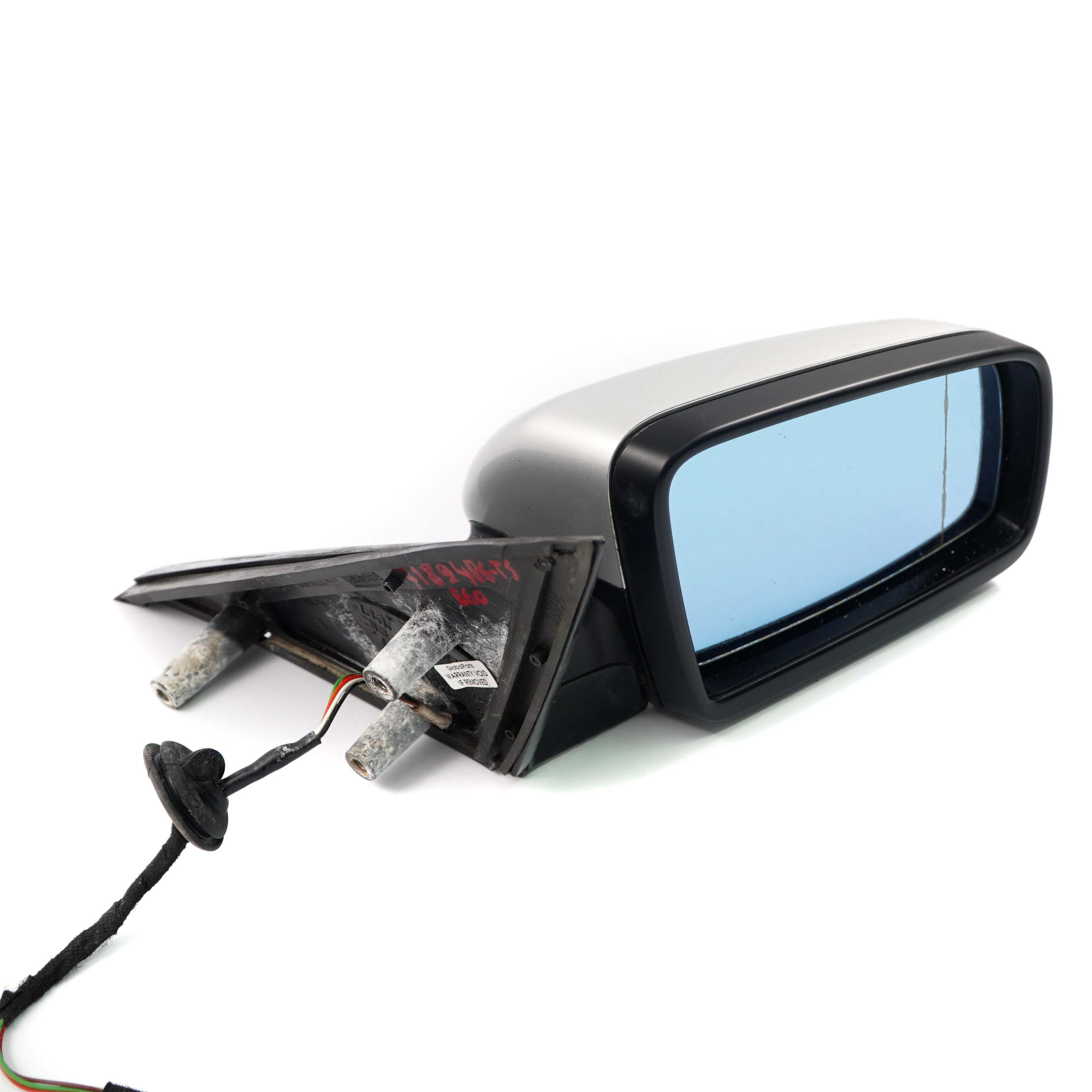 BMW 5 Series E60 E61 Heated Right Wing Mirror O/S Titansilber Titanium Silver